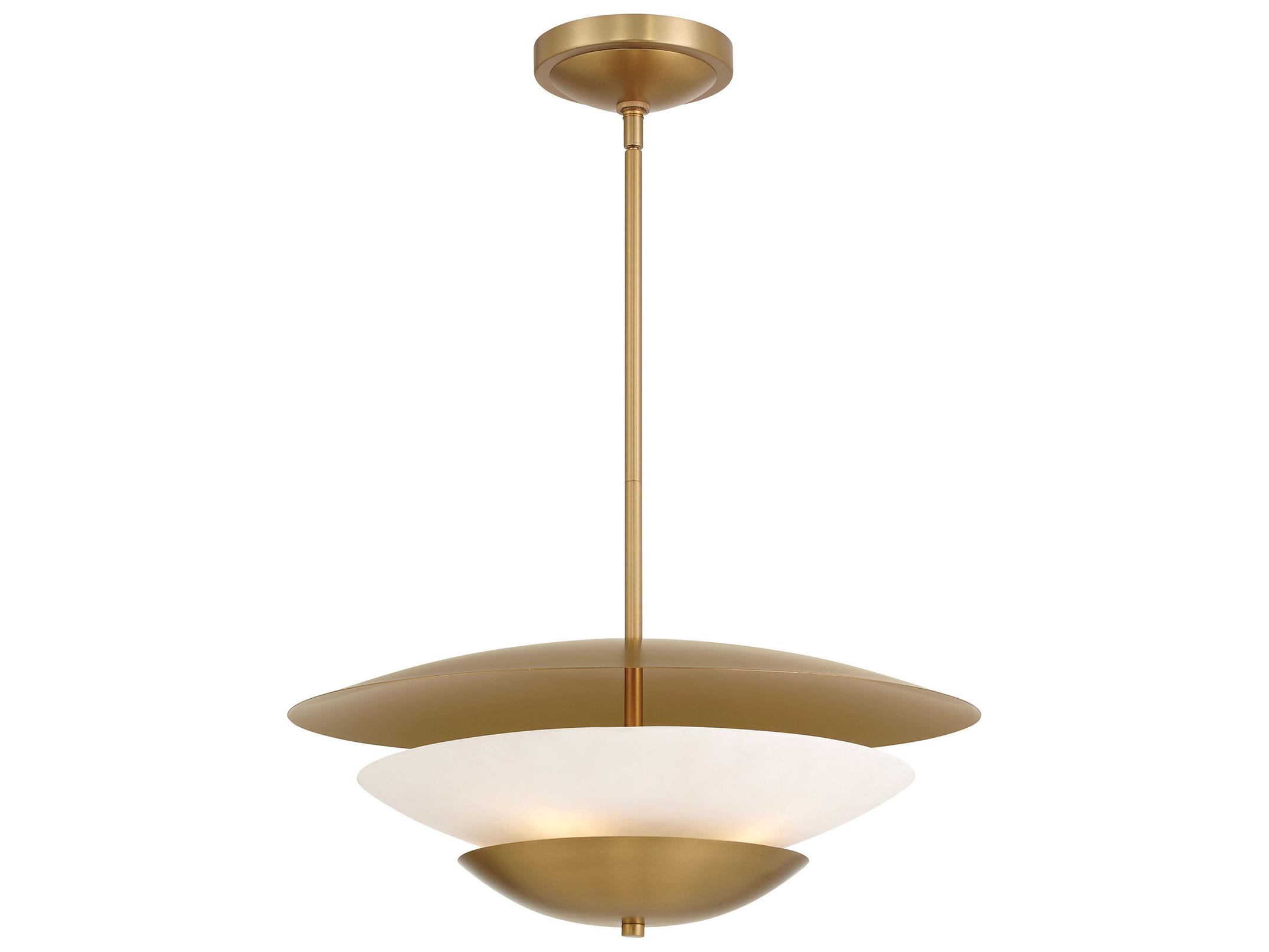 Minka Lavery Solara 4-Light Legacy Brass Bowl Tiered Pendant