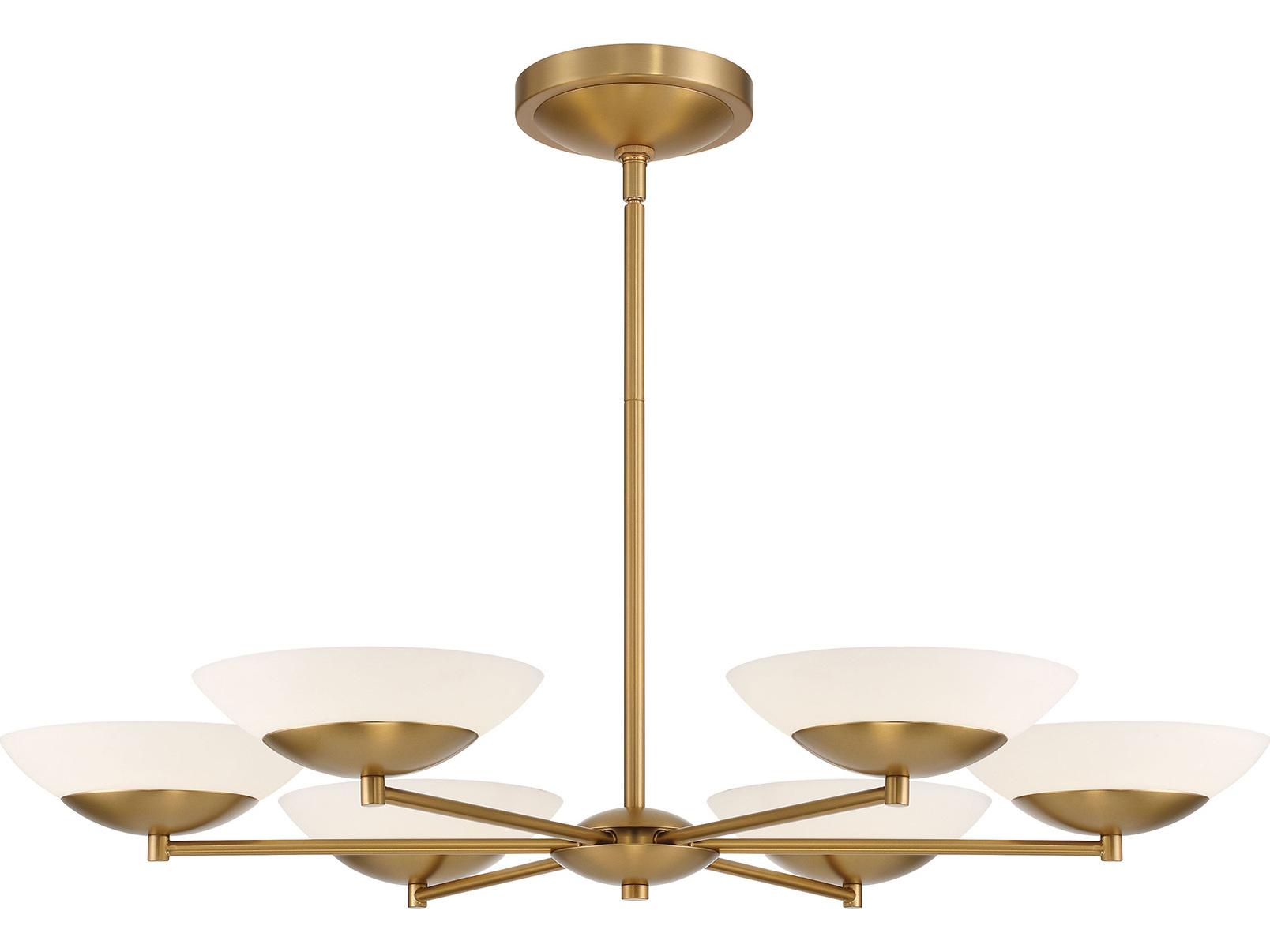 Minka Lavery Solara 6-Light Legacy Brass Bowl Chandelier