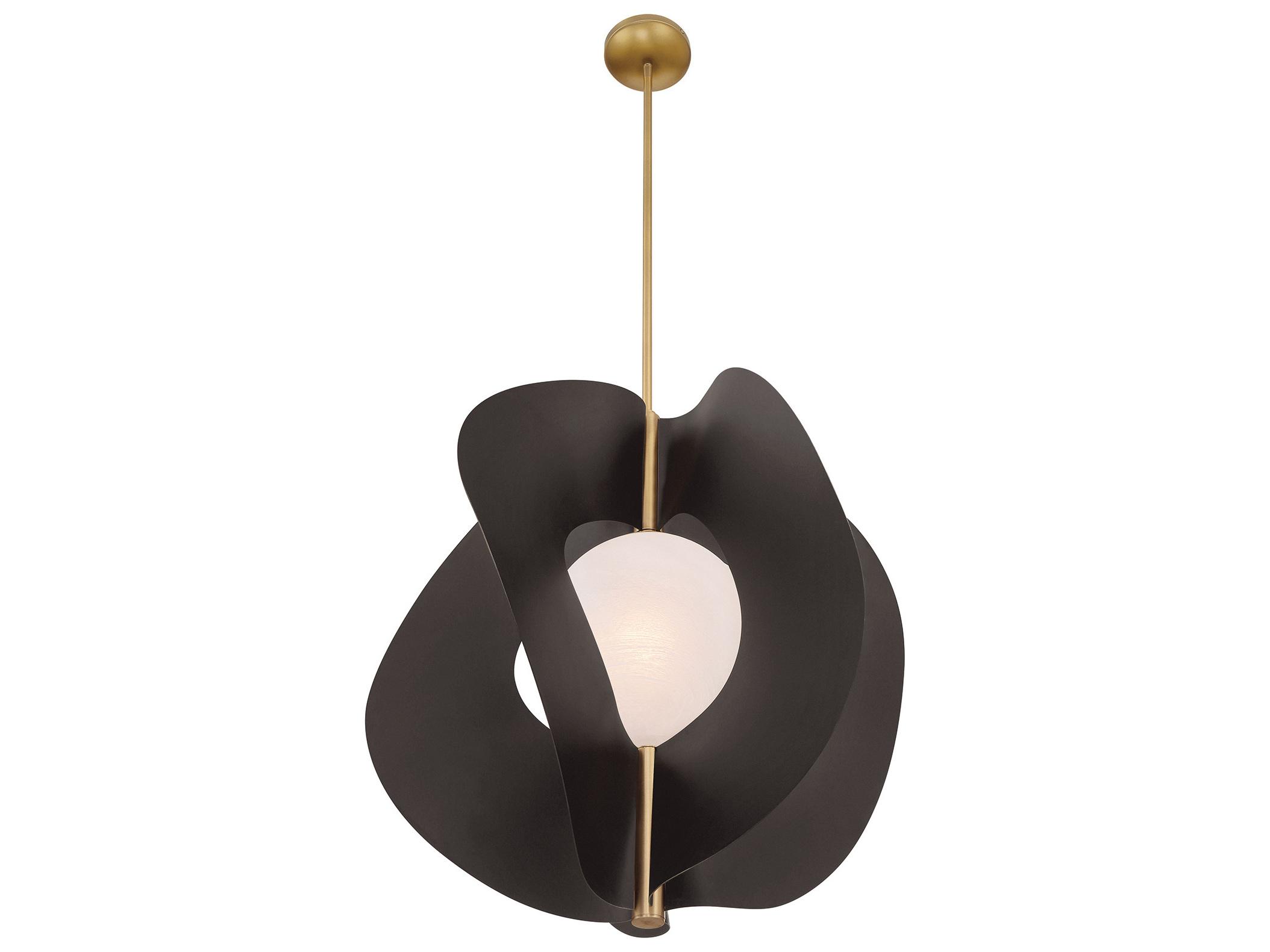 Minka Lavery Gloria 1-Light Legacy Brass Dark Bronze Pendant