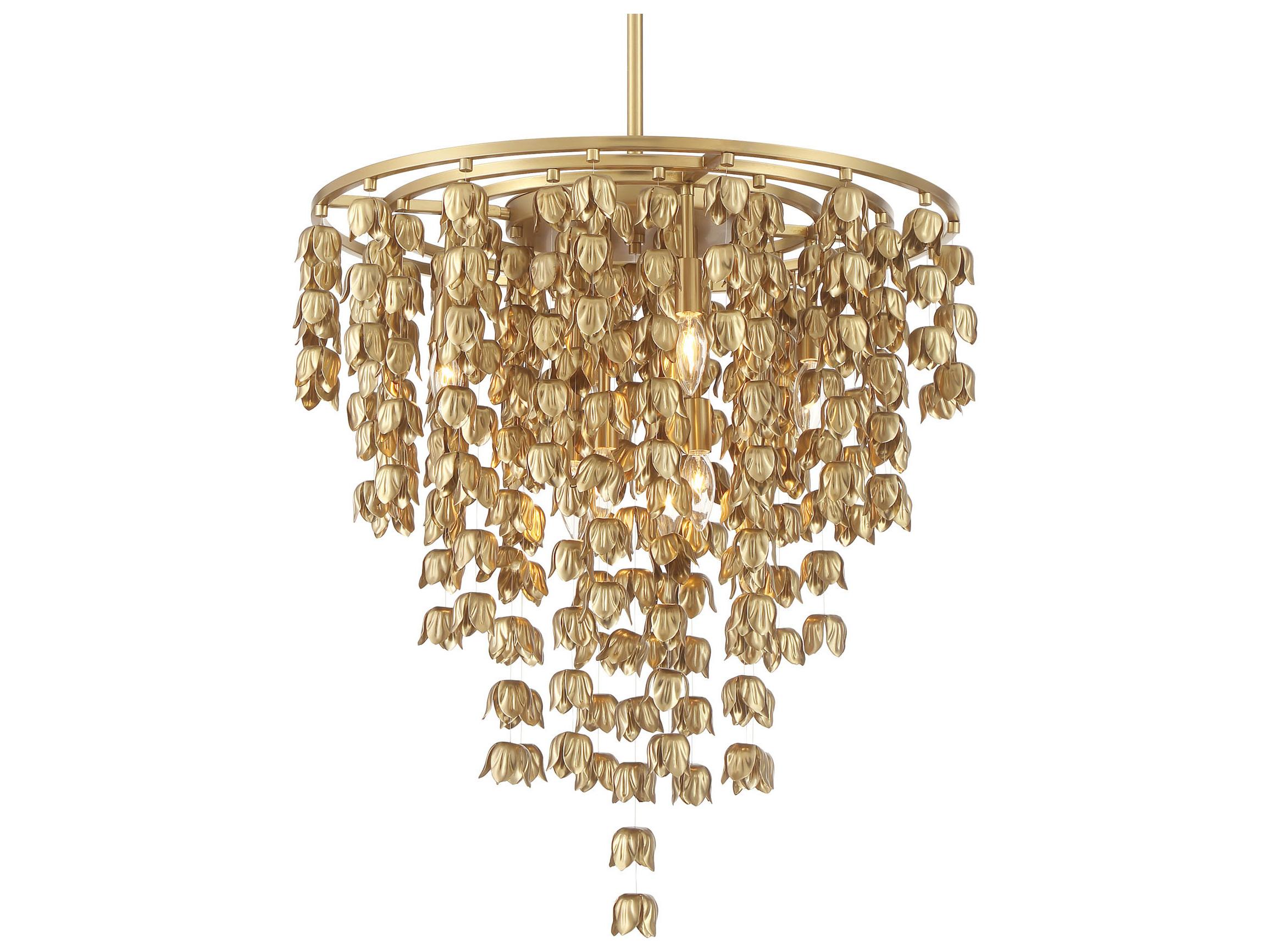 Minka Lavery Ashgrove 8-Light Legacy Brass Tiered Pendant