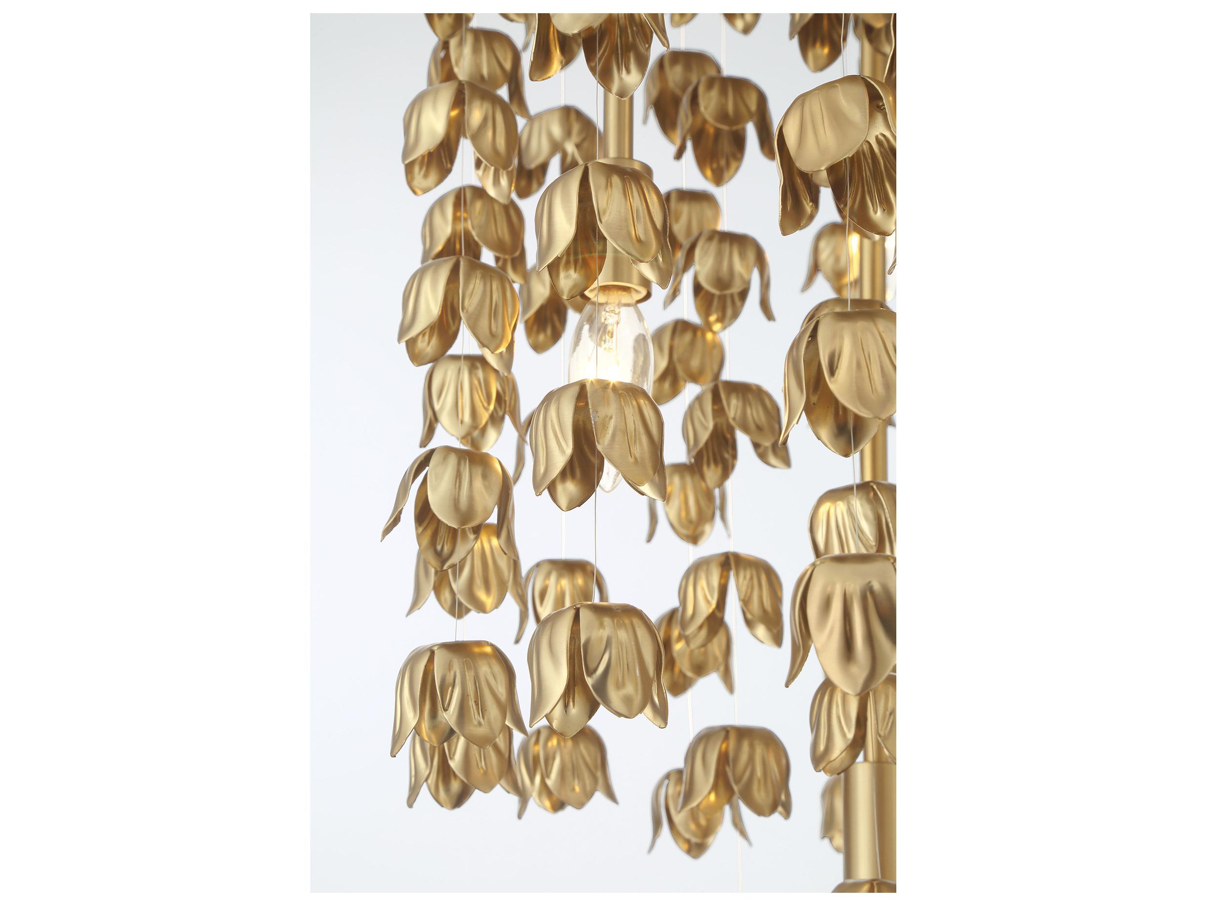 Minka Lavery Ashgrove 8-Light Legacy Brass Tiered Flush Mount