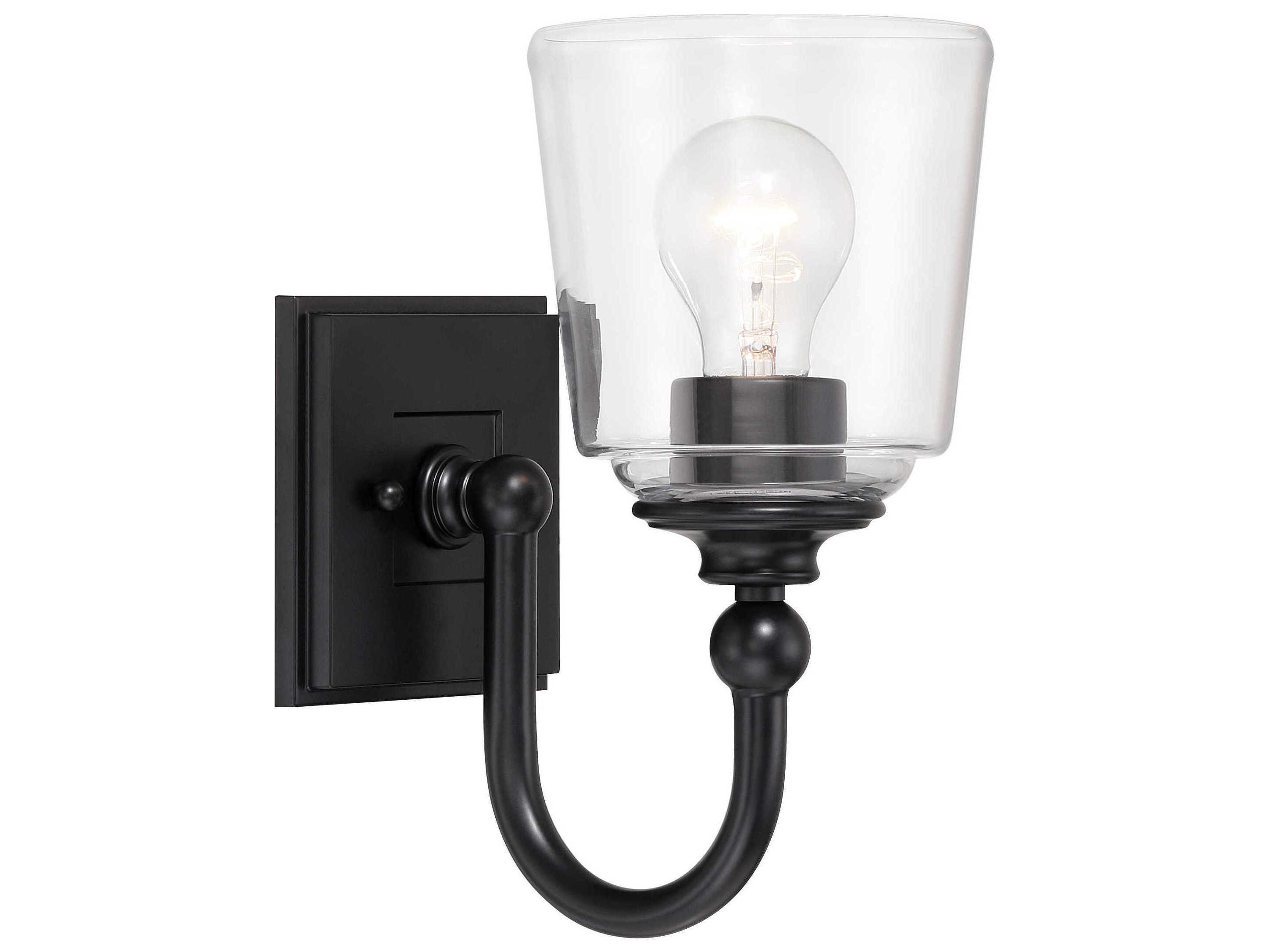 Minka Lavery Antonia 1-Light Coal Black Wall Sconce