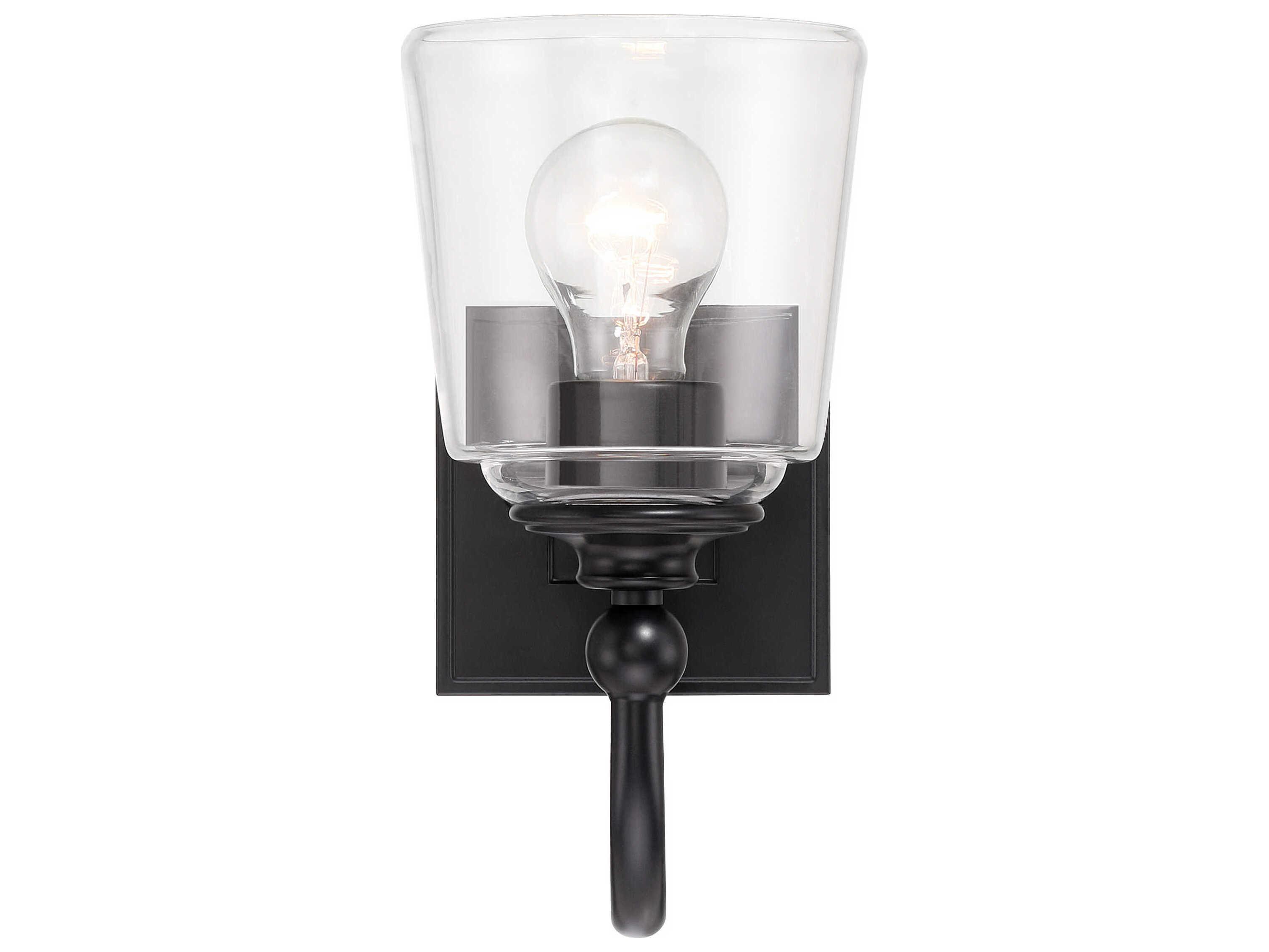 Minka Lavery Antonia 1-Light Coal Black Wall Sconce