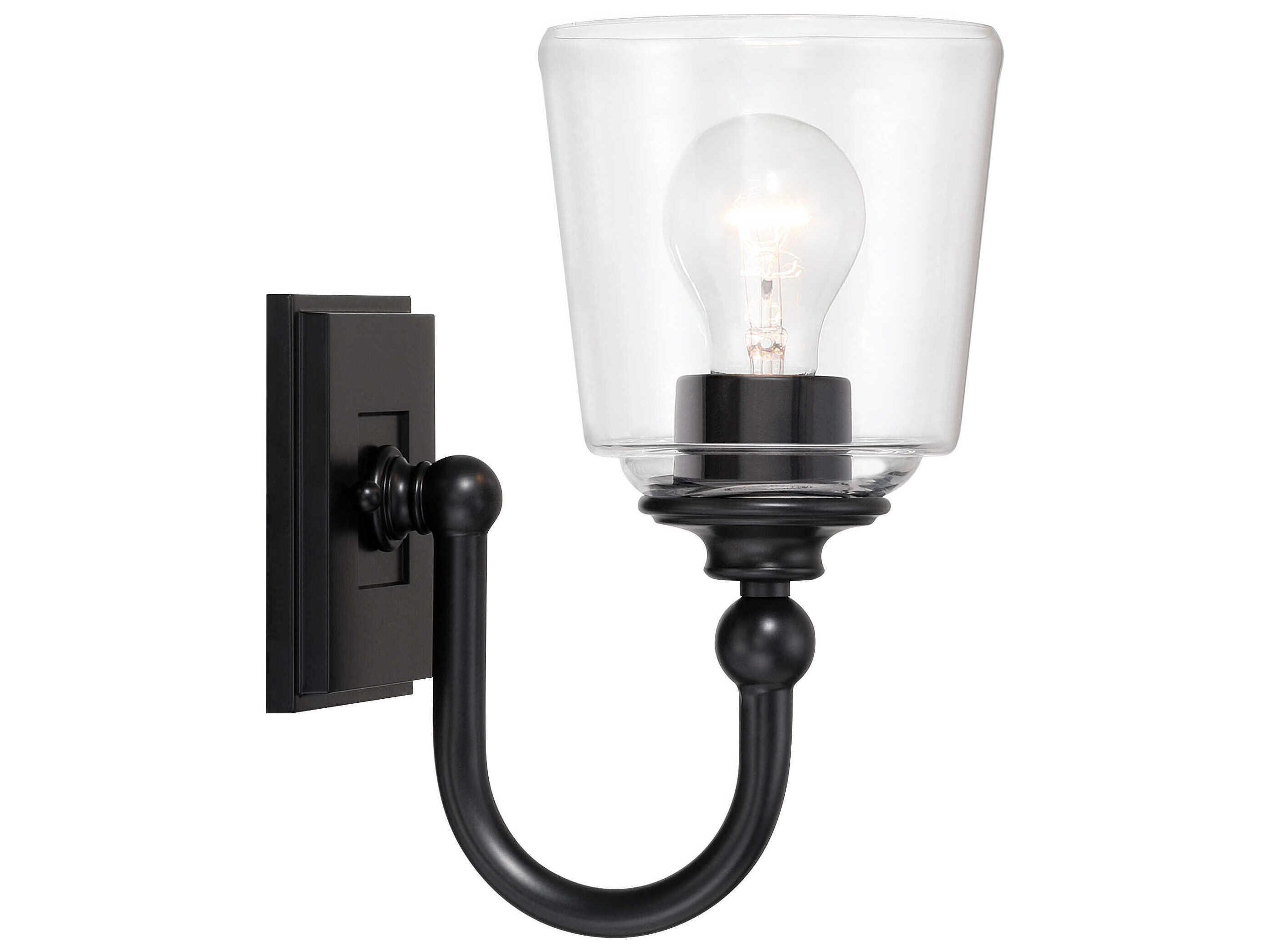 Minka Lavery Antonia 1-Light Coal Black Wall Sconce