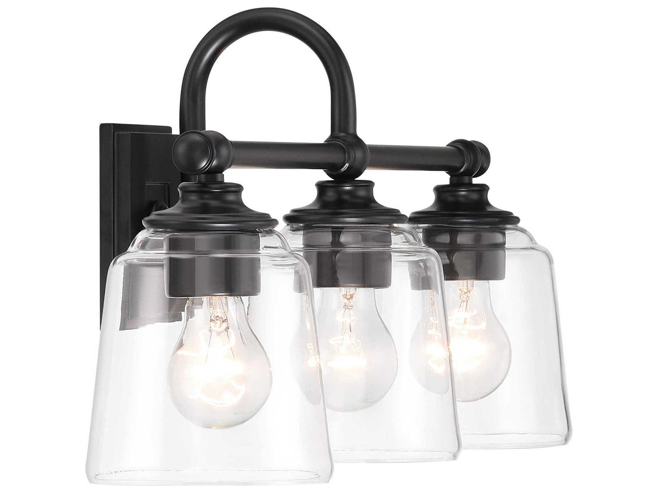 Minka Lavery Antonia 3-Light Coal Black Vanity Light