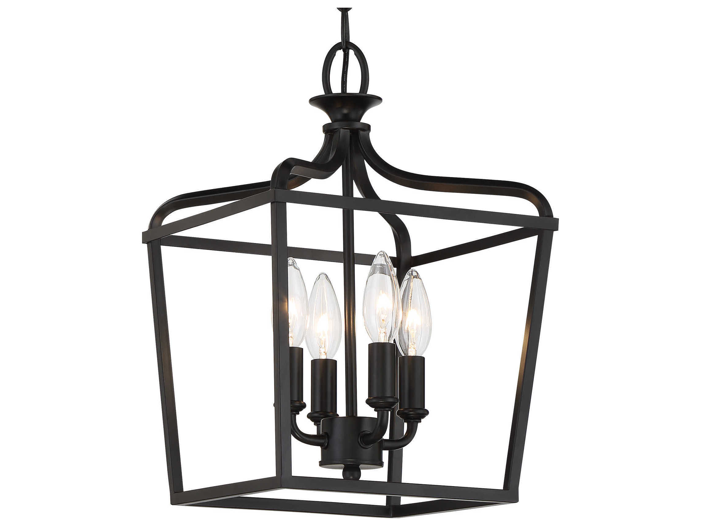 Minka Lavery Laurel Estate 4-Light Coal Black Pendant