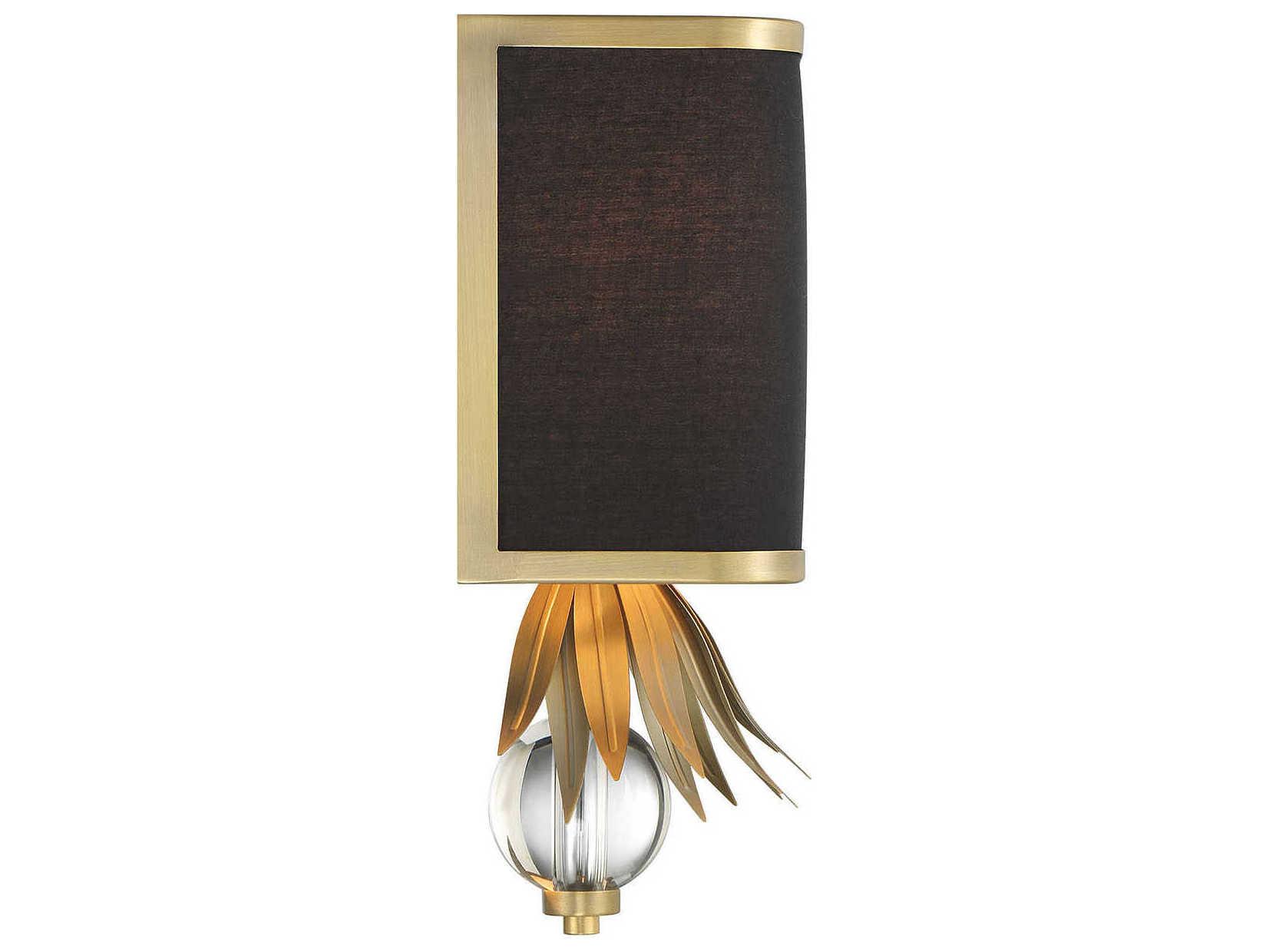Minka Lavery Caprio 2-Light Natural Brushed Brass Crystal Wall Sconce