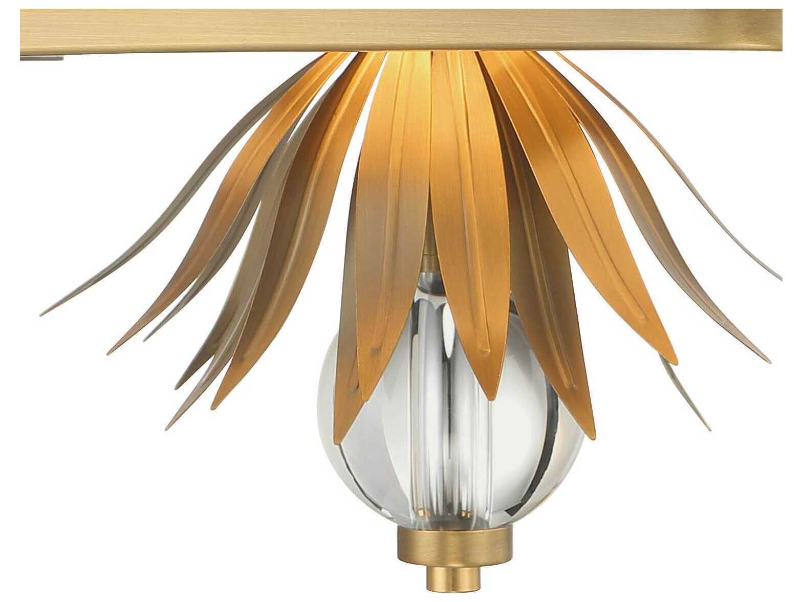 Minka Lavery Caprio 2-Light Natural Brushed Brass Crystal Wall Sconce