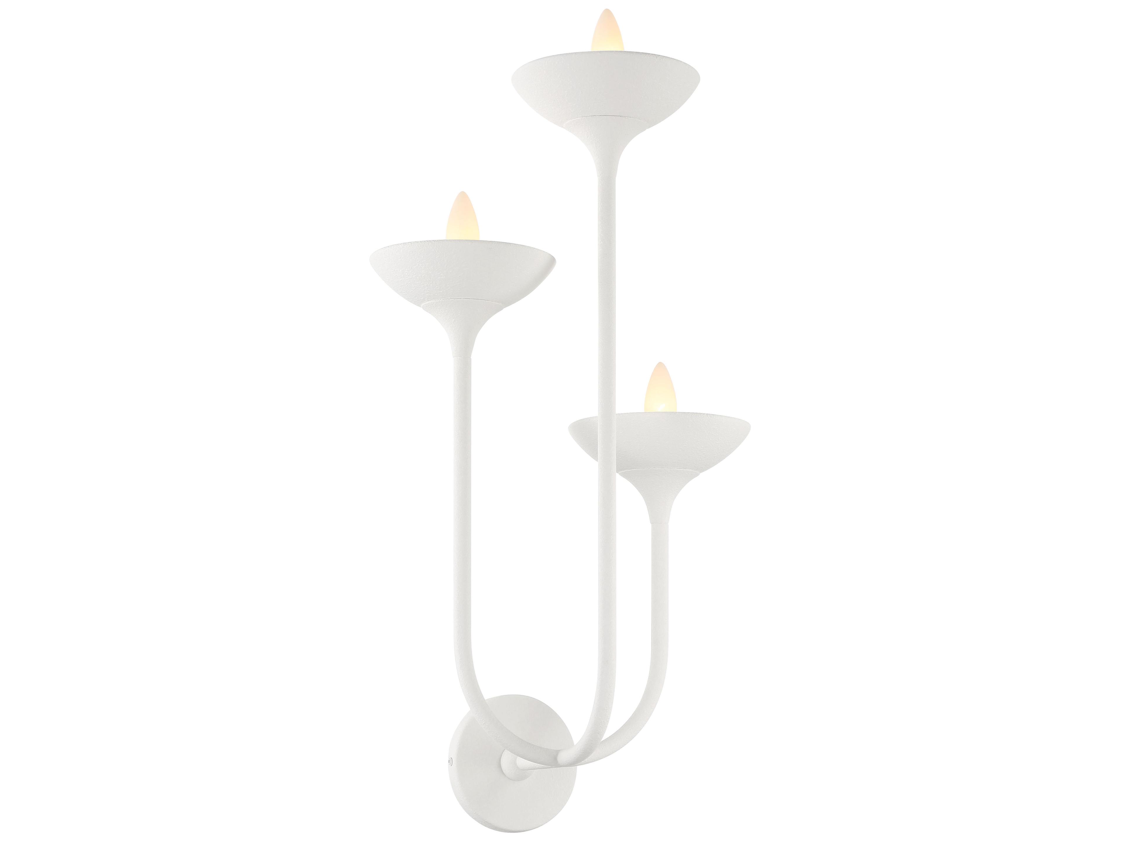 Minka Lavery Ryton 3-Light Plaster White Wall Sconce