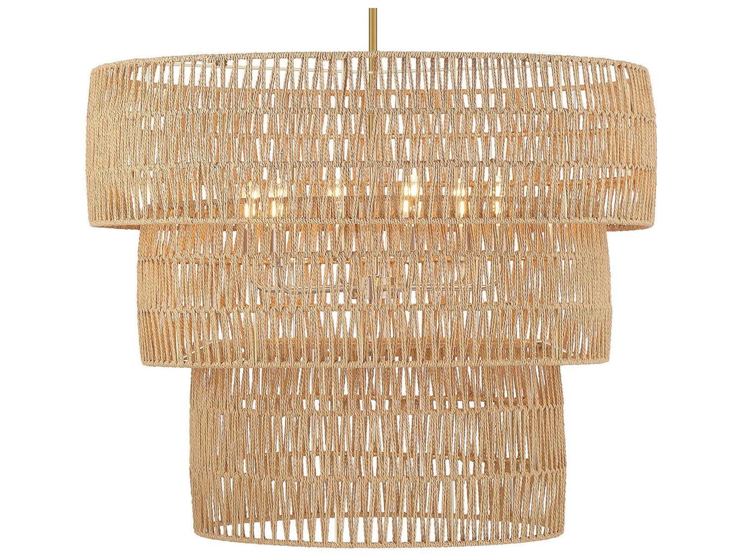 Minka Lavery Bungalow Heaven 6-Light Soft Brass Tiered Pendant