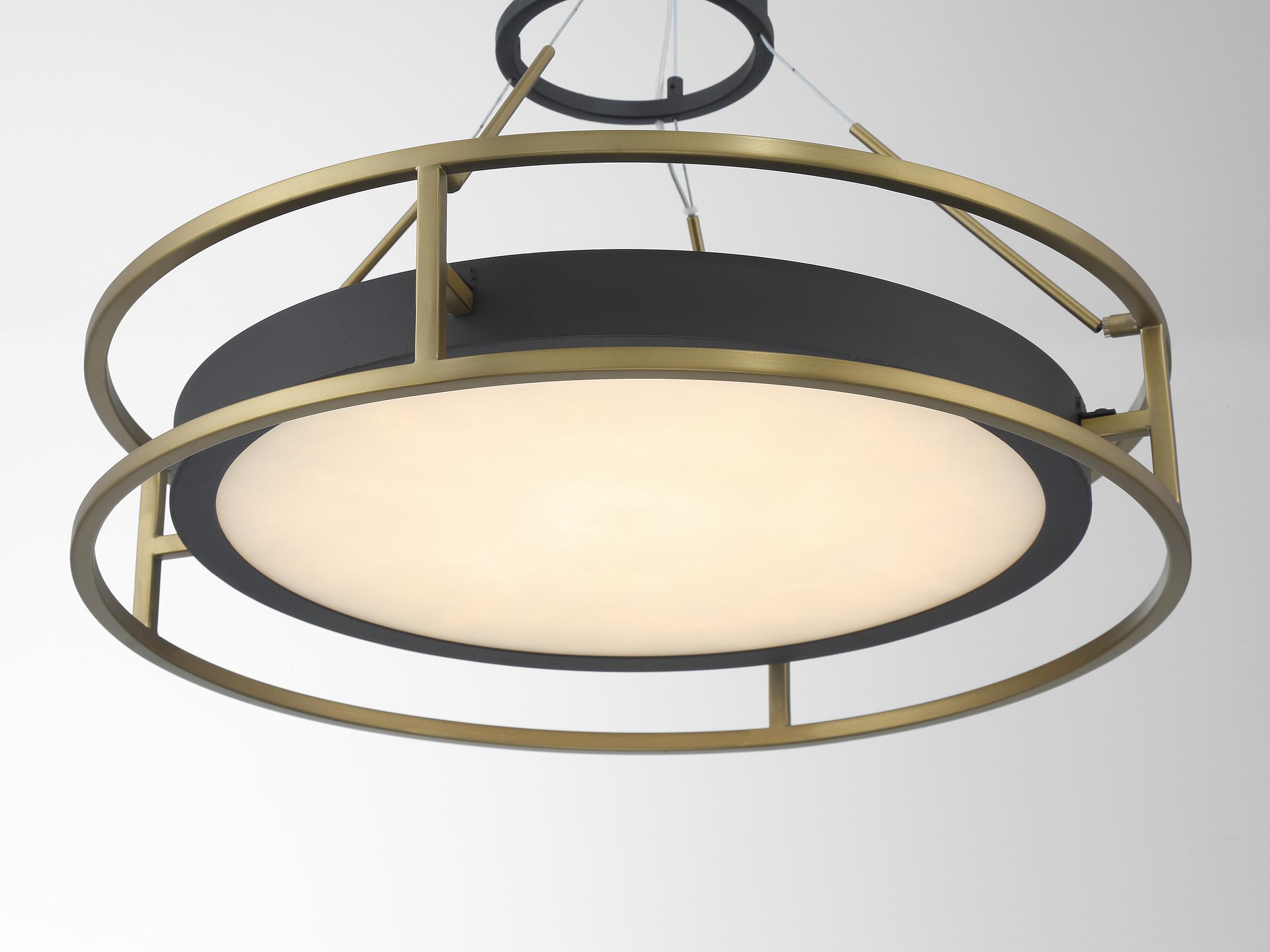 Minka Lavery Levitation 1-Light Sand Coal Soft Brass Black LED Pendant