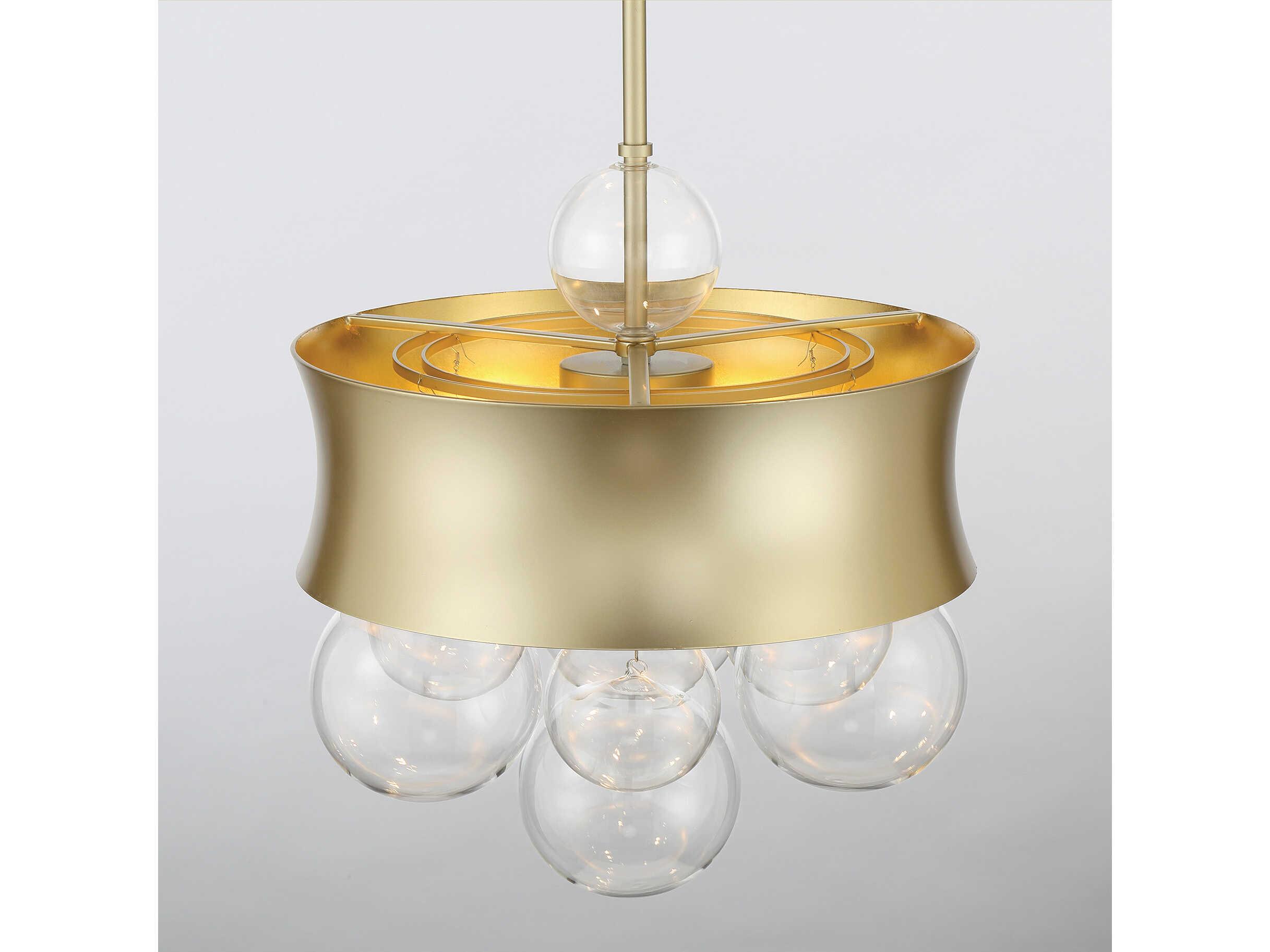 Minka Lavery Verdi Square 3-Light Soft Gold Glass Pendant