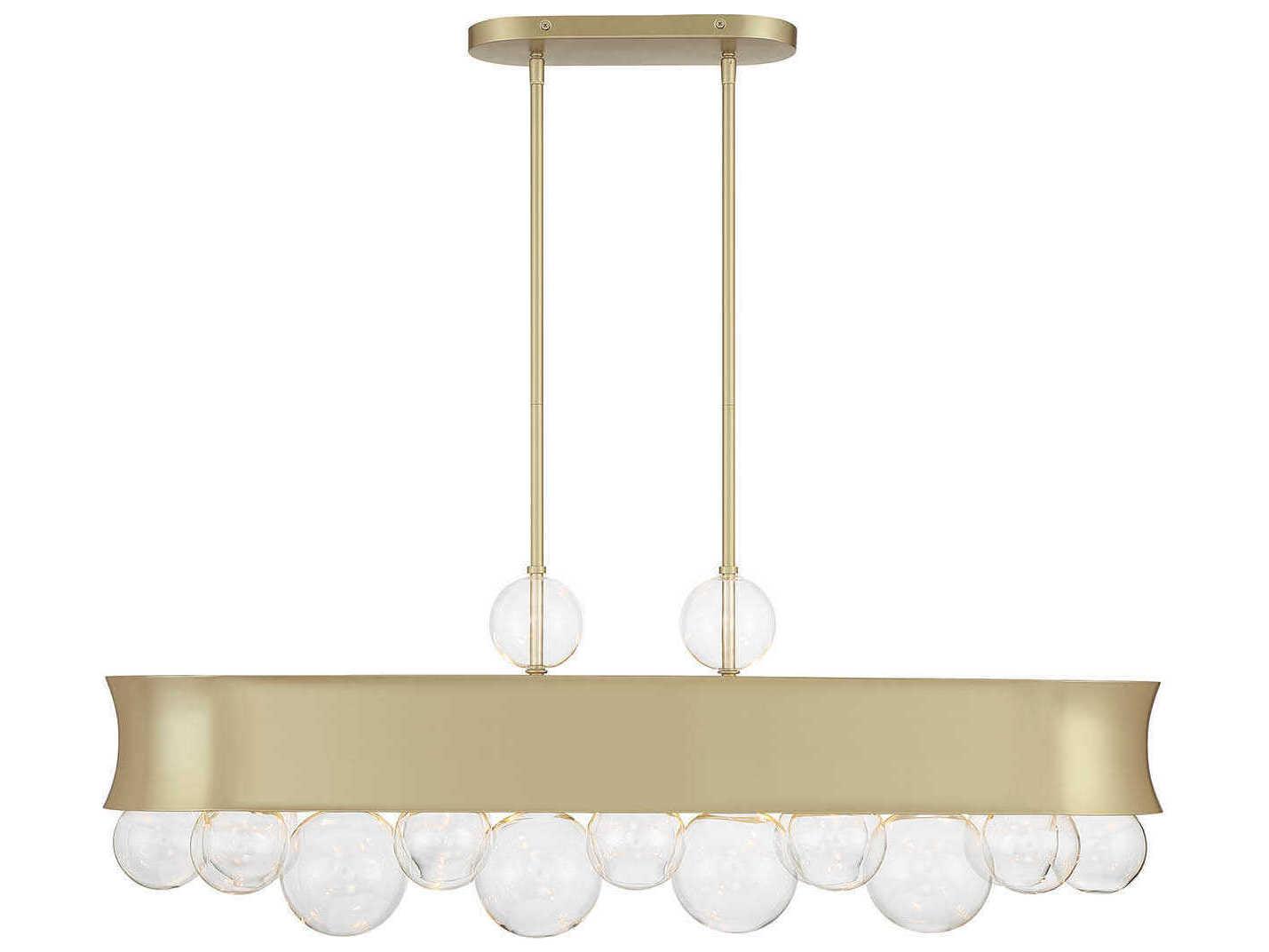 Minka Lavery Verdi Square 6-Light Soft Gold Glass Island Pendant