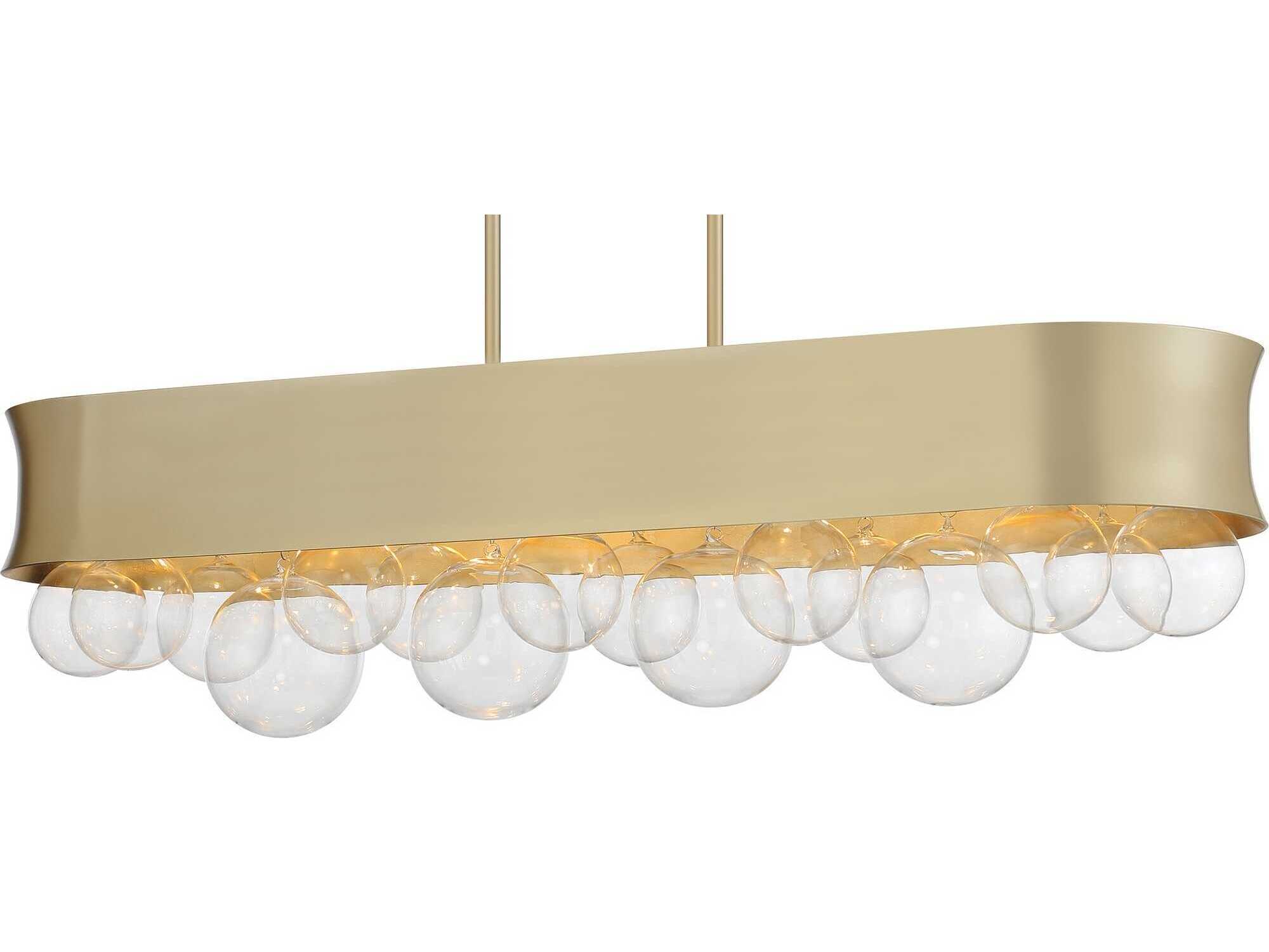 Minka Lavery Verdi Square 6-Light Soft Gold Glass Island Pendant