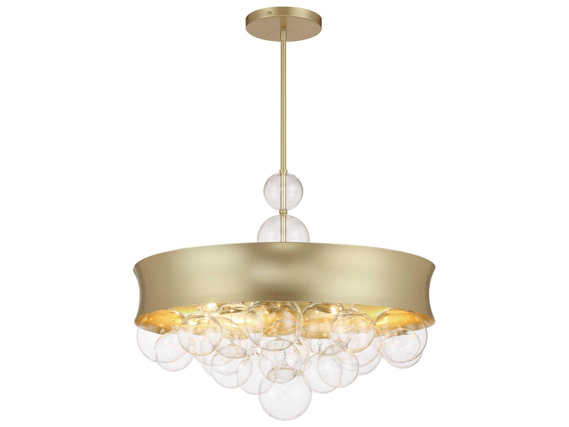 Minka Lavery Verdi Square 8-Light Soft Gold Glass Pendant