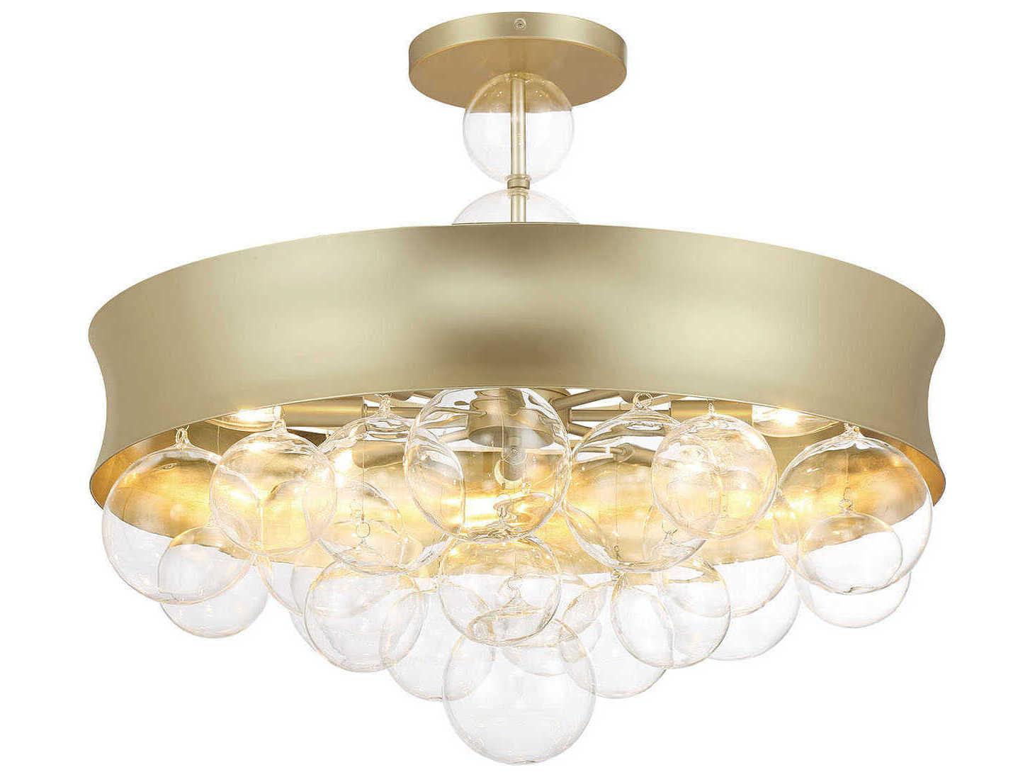 Minka Lavery Verdi Square 8-Light Soft Gold Glass Pendant