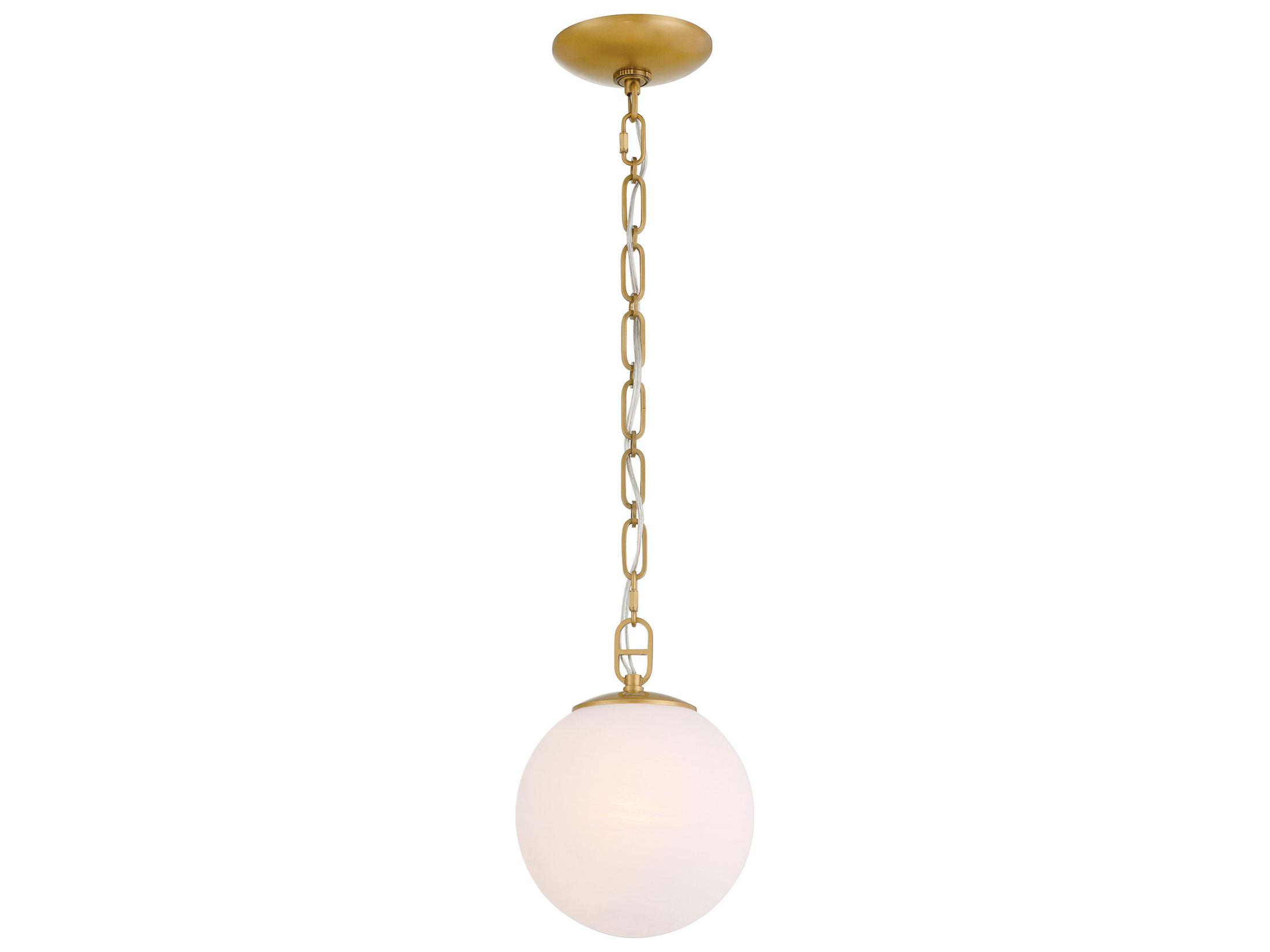 Minka Lavery Marbelle 1-Light Legacy Brass Globe Mini Pendant