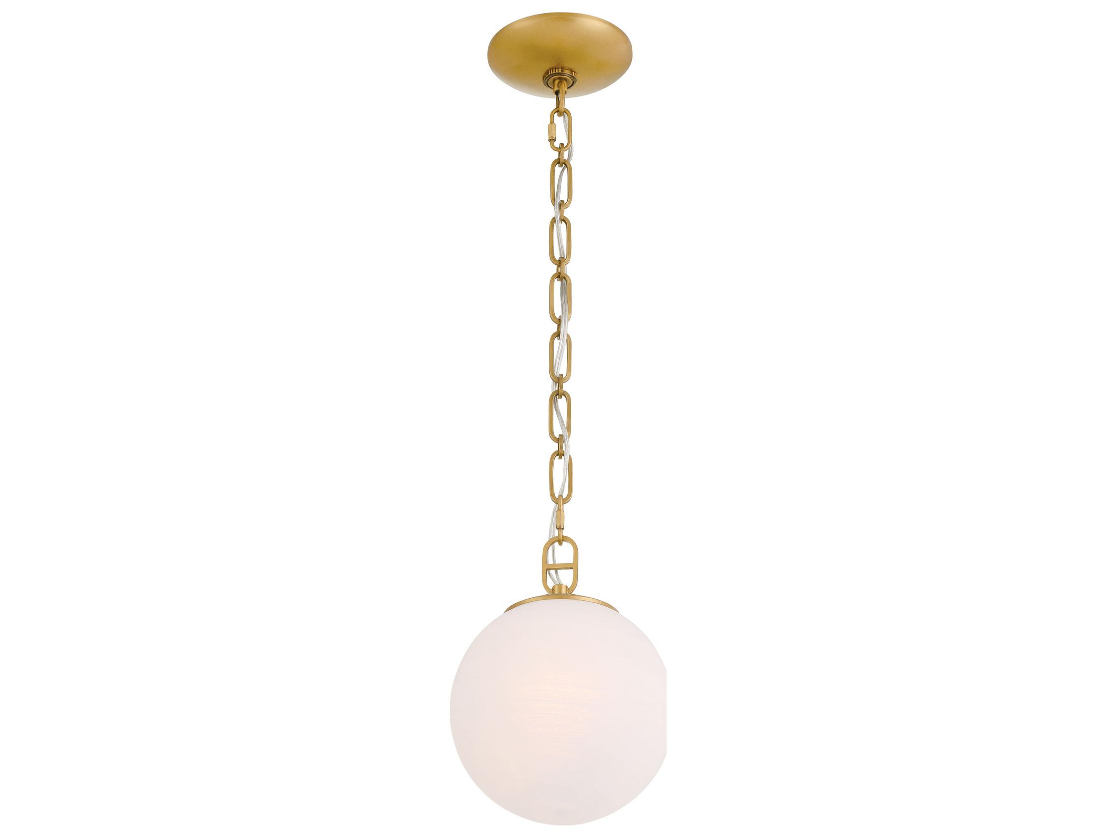 Minka Lavery Marbelle 1-Light Legacy Brass Globe Mini Pendant