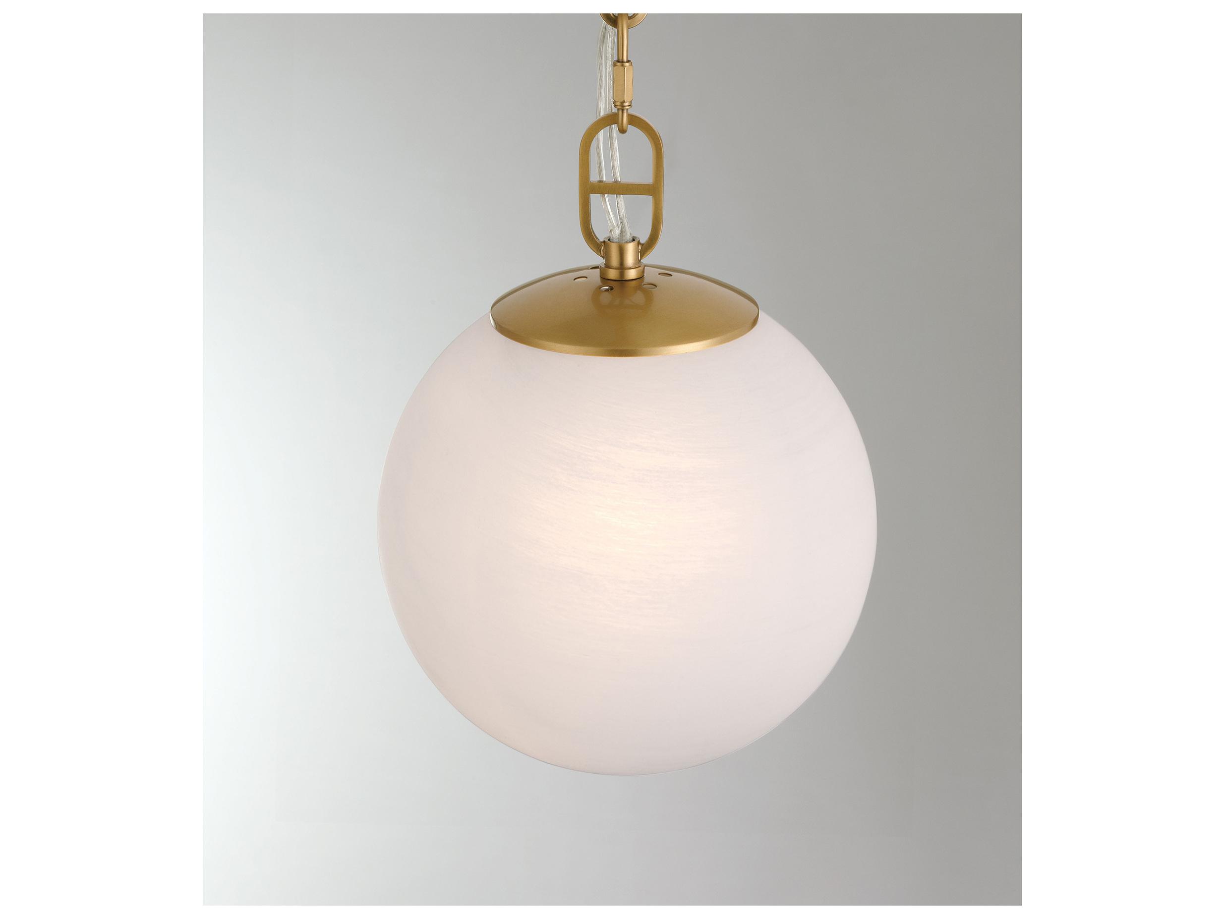 Minka Lavery Marbelle 1-Light Legacy Brass Globe Mini Pendant