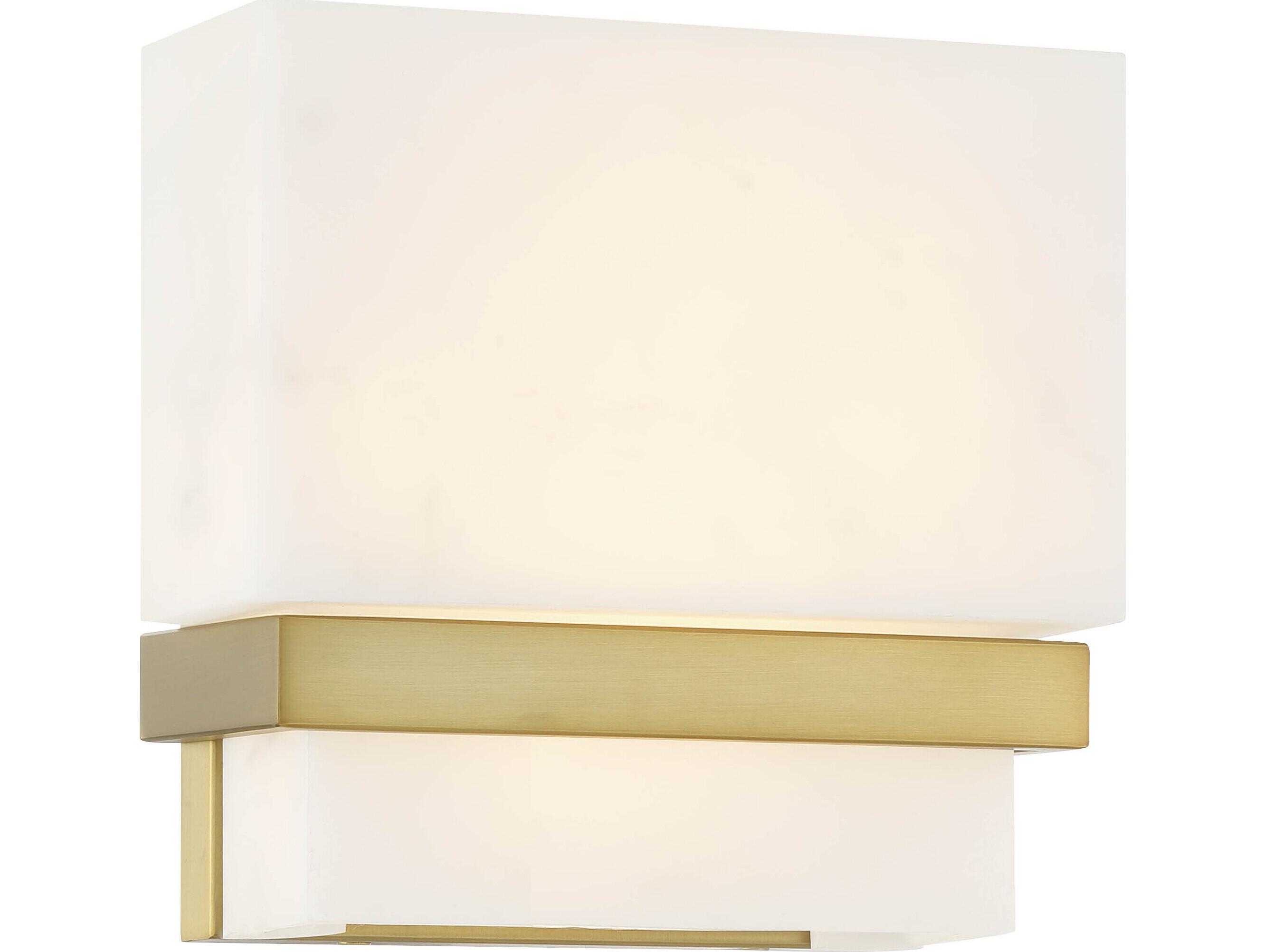 Minka Lavery Arzon 1-Light Soft Brass Glass LED Wall Sconce