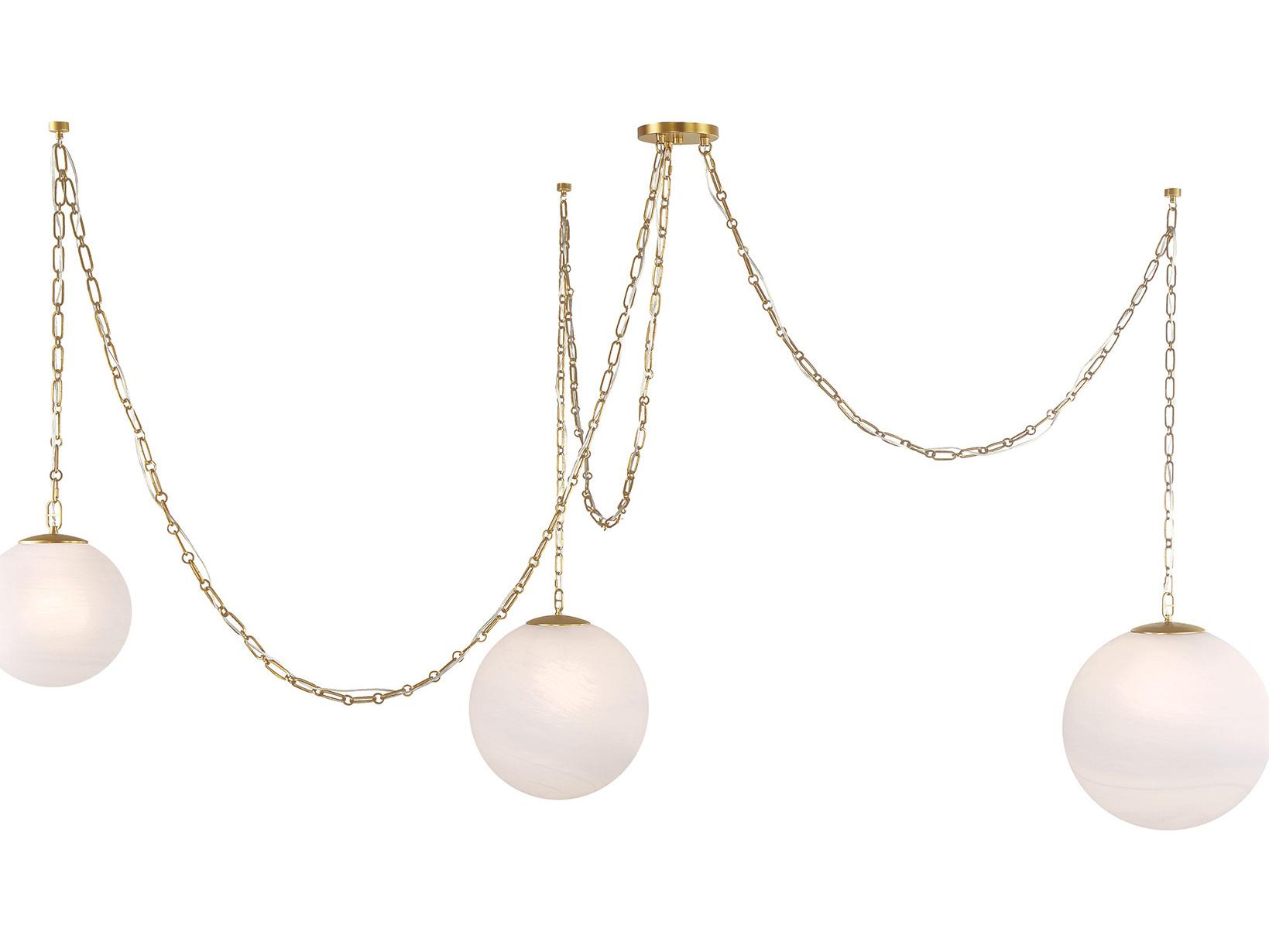 Minka Lavery Marbelle 3-Light Legacy Brass Globe Pendant