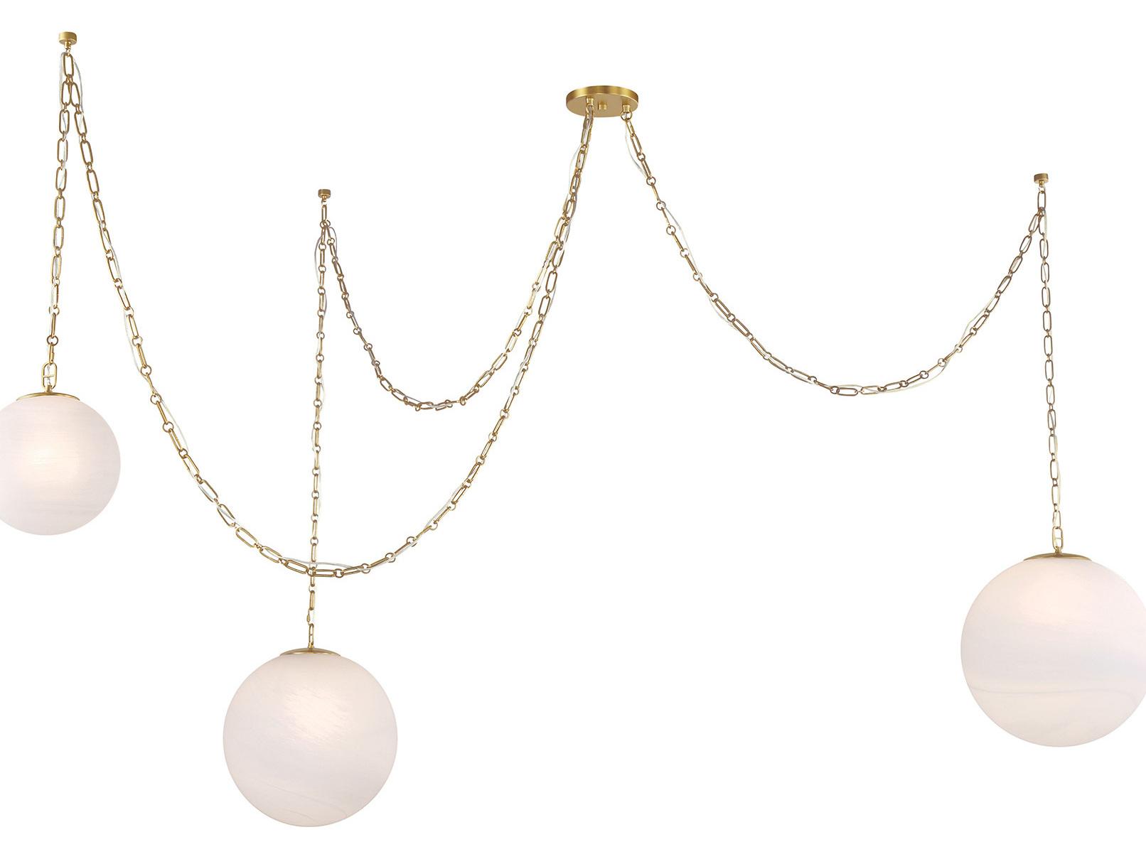 Minka Lavery Marbelle 3-Light Legacy Brass Globe Pendant