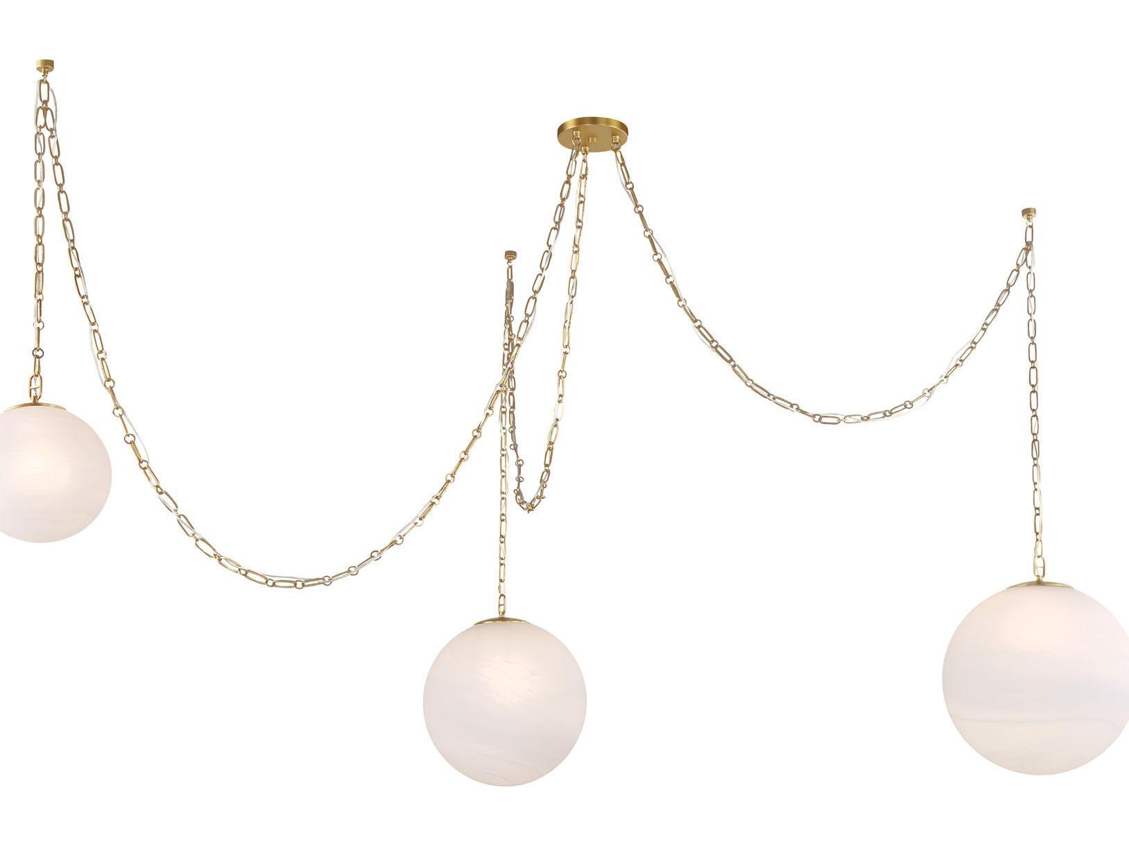 Minka Lavery Marbelle 3-Light Legacy Brass Globe Pendant