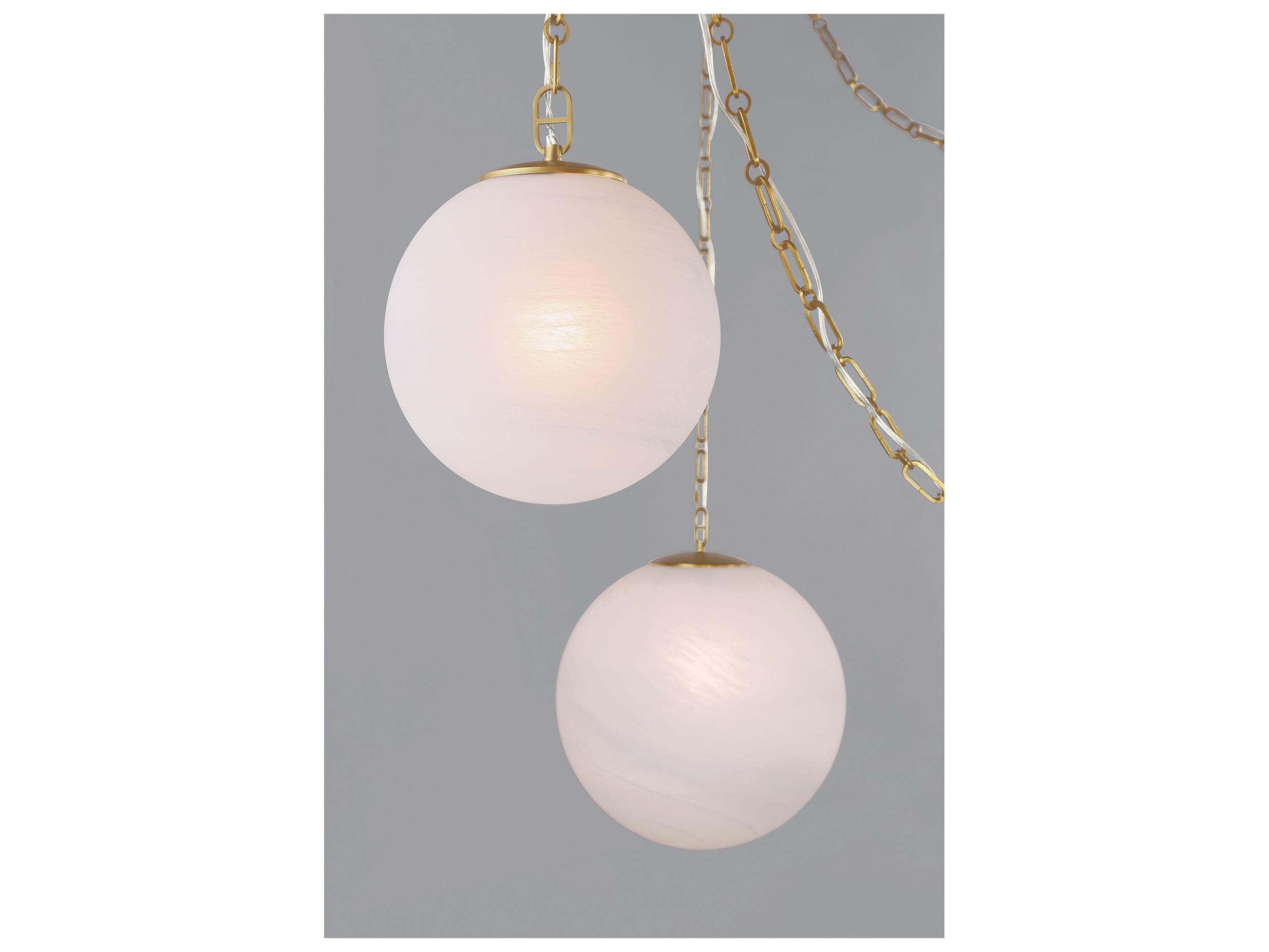 Minka Lavery Marbelle 3-Light Legacy Brass Globe Pendant