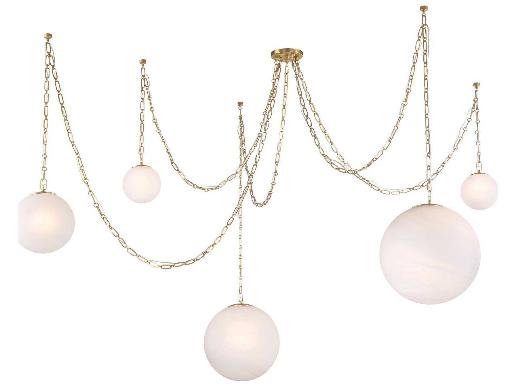 Minka Lavery Marbelle 5-Light Legacy Brass Globe Pendant
