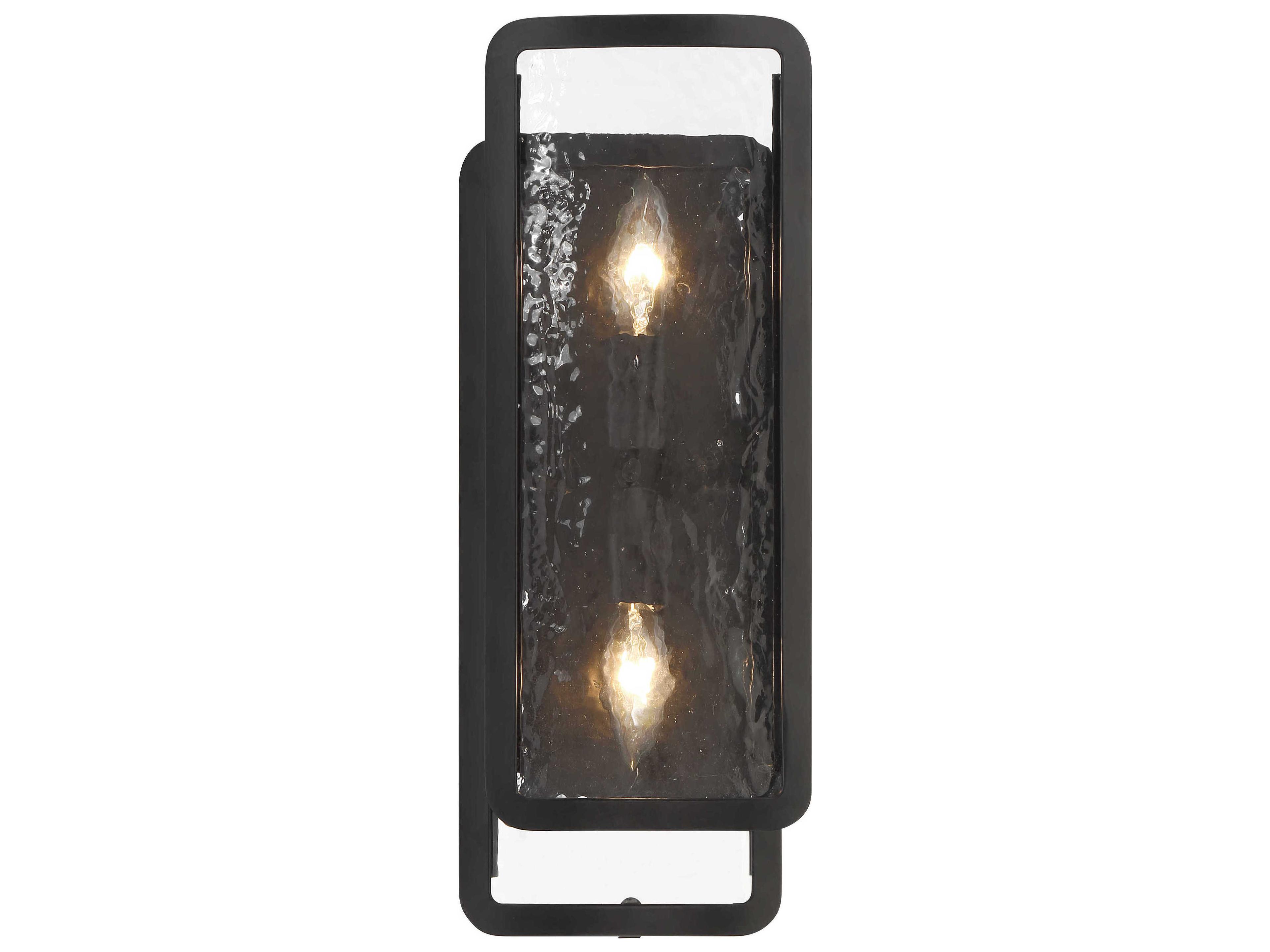 Minka Lavery Bella Collina 2-Light Coal Black Wall Sconce