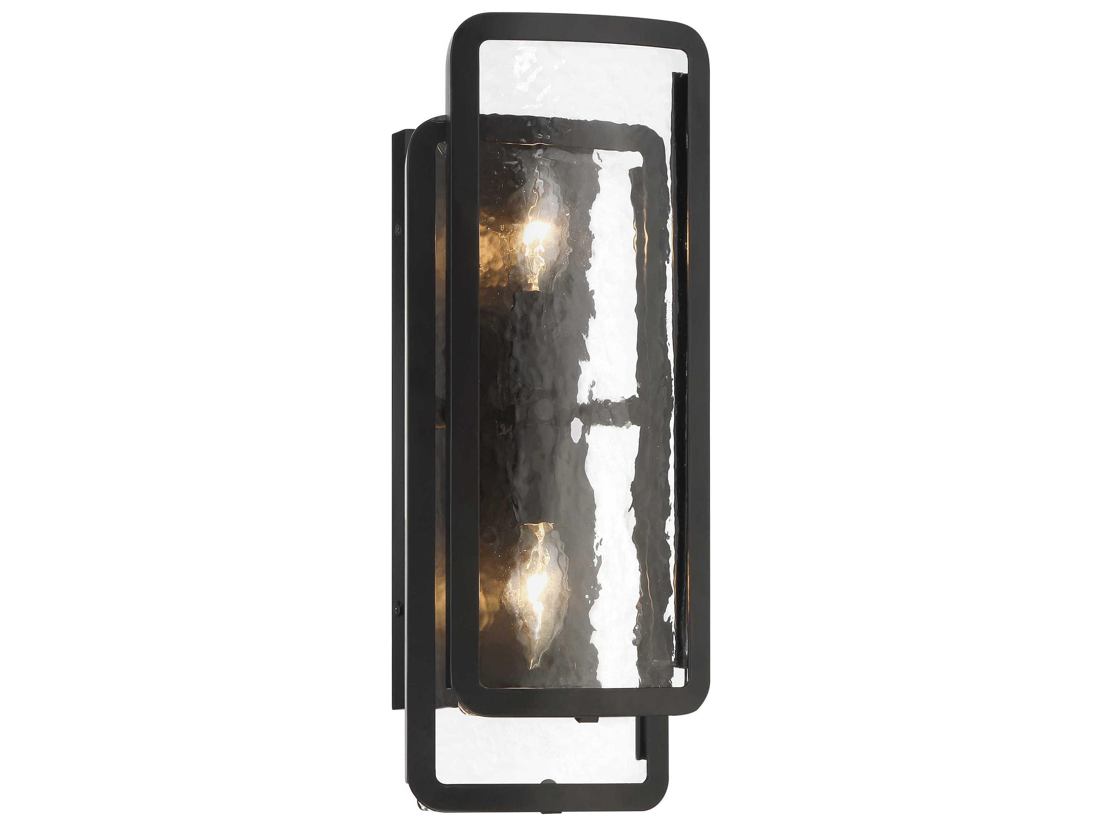 Minka Lavery Bella Collina 2-Light Coal Black Wall Sconce