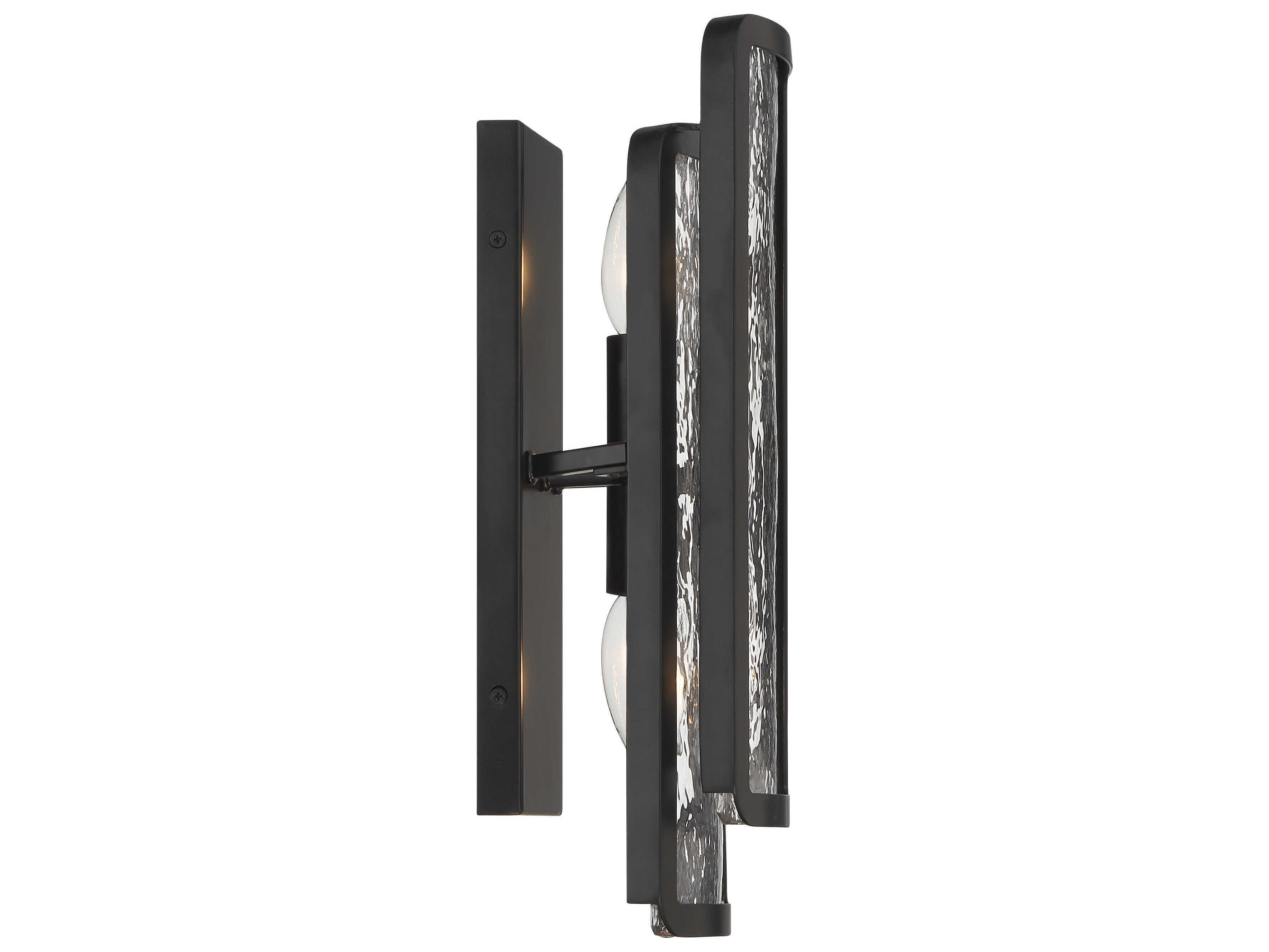 Minka Lavery Bella Collina 2-Light Coal Black Wall Sconce