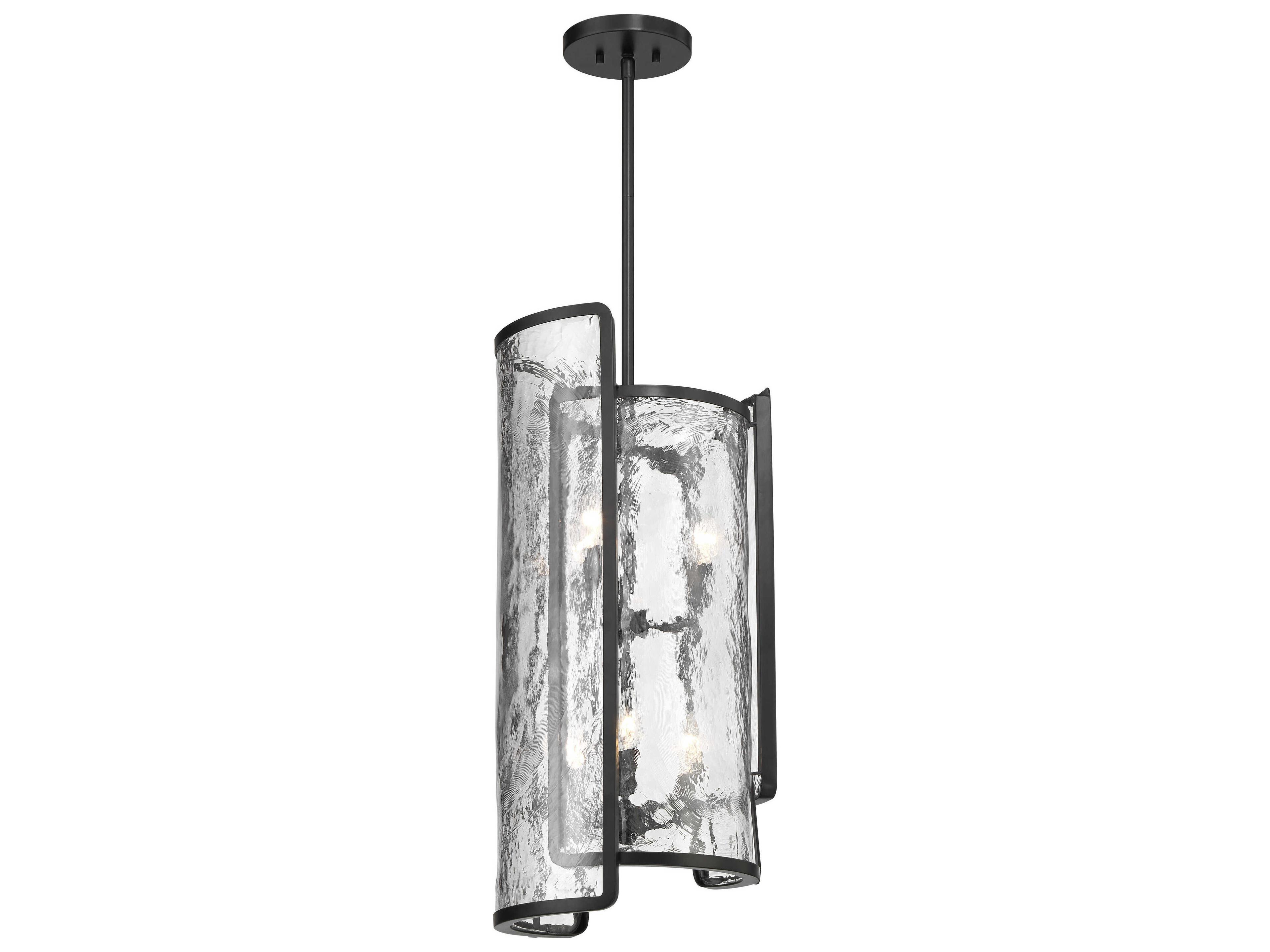 Minka Lavery Bella Collina 6-Light Coal Black Cylinder Pendant