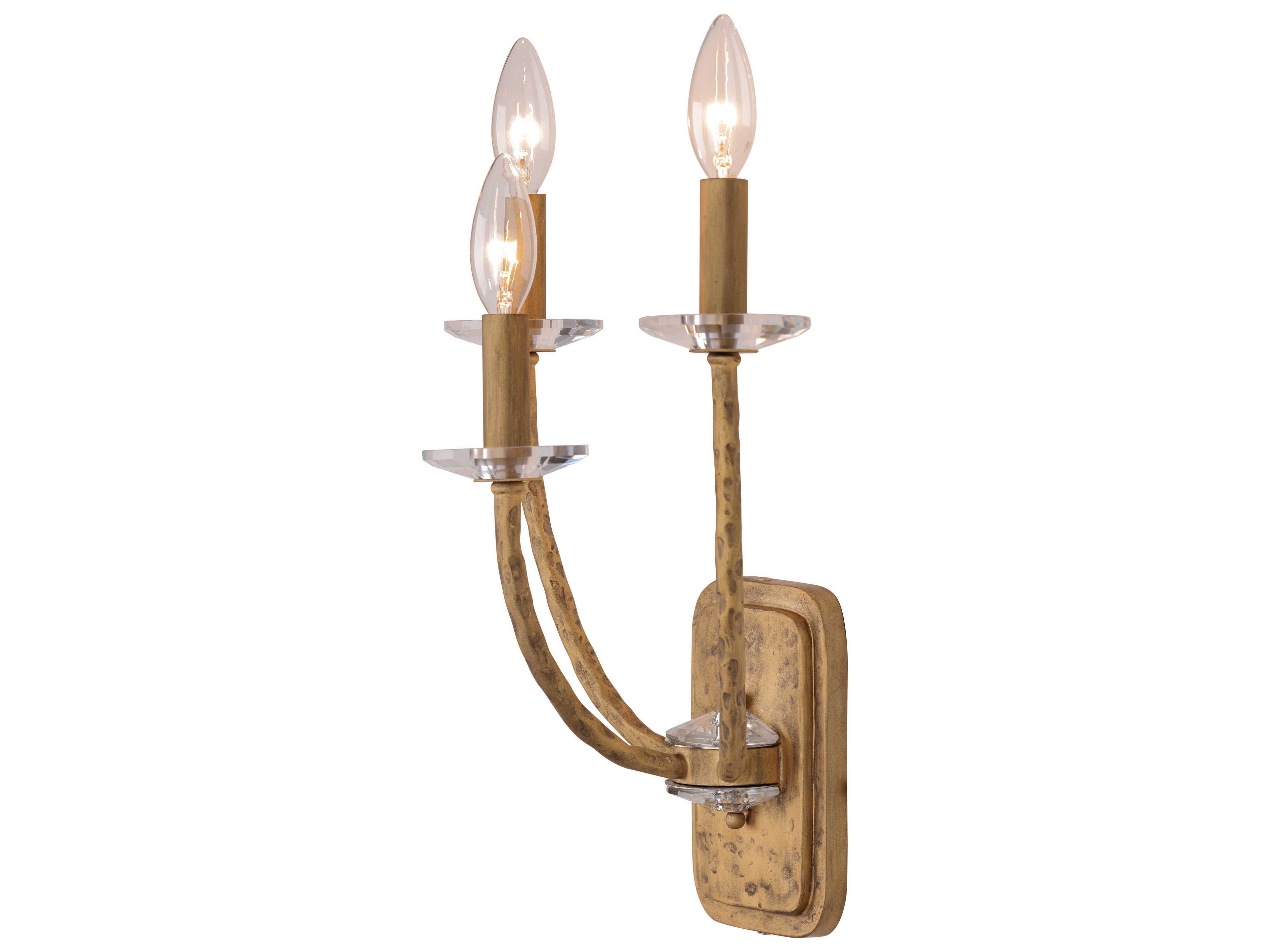 Minka Lavery Atella 3-Light Ashen Gold Wall Sconce