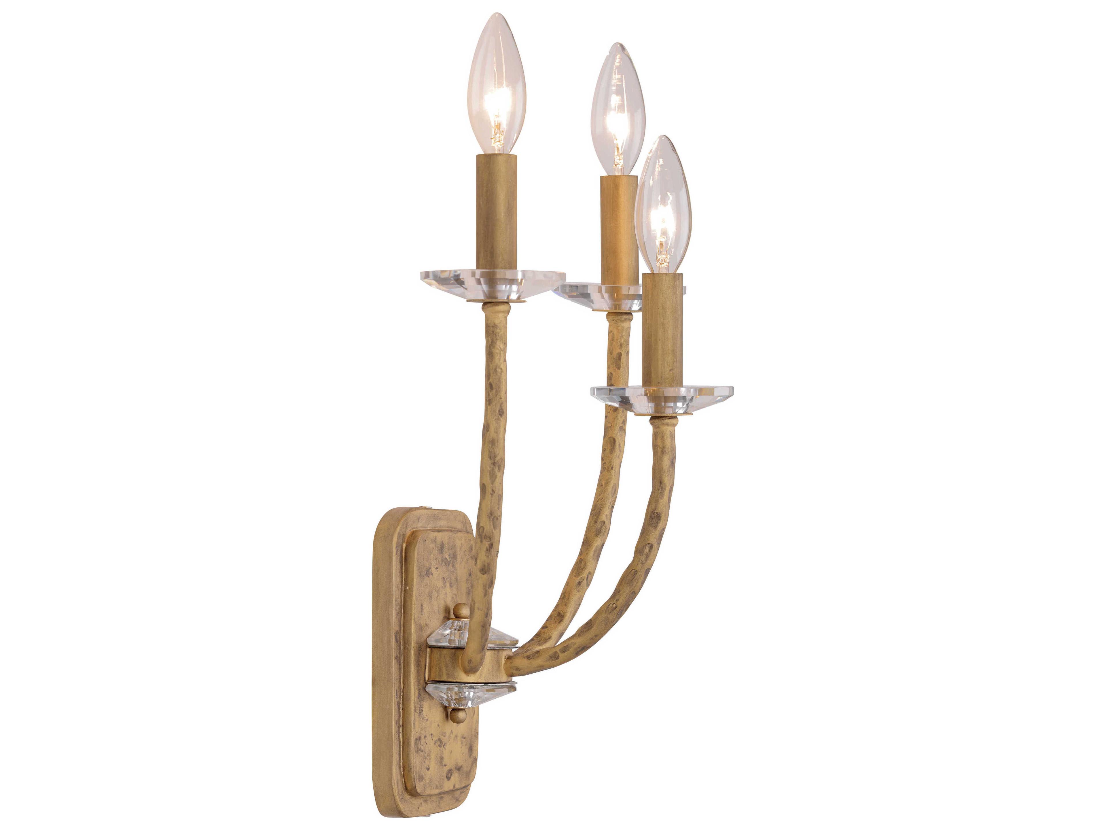Minka Lavery Atella 3-Light Ashen Gold Wall Sconce