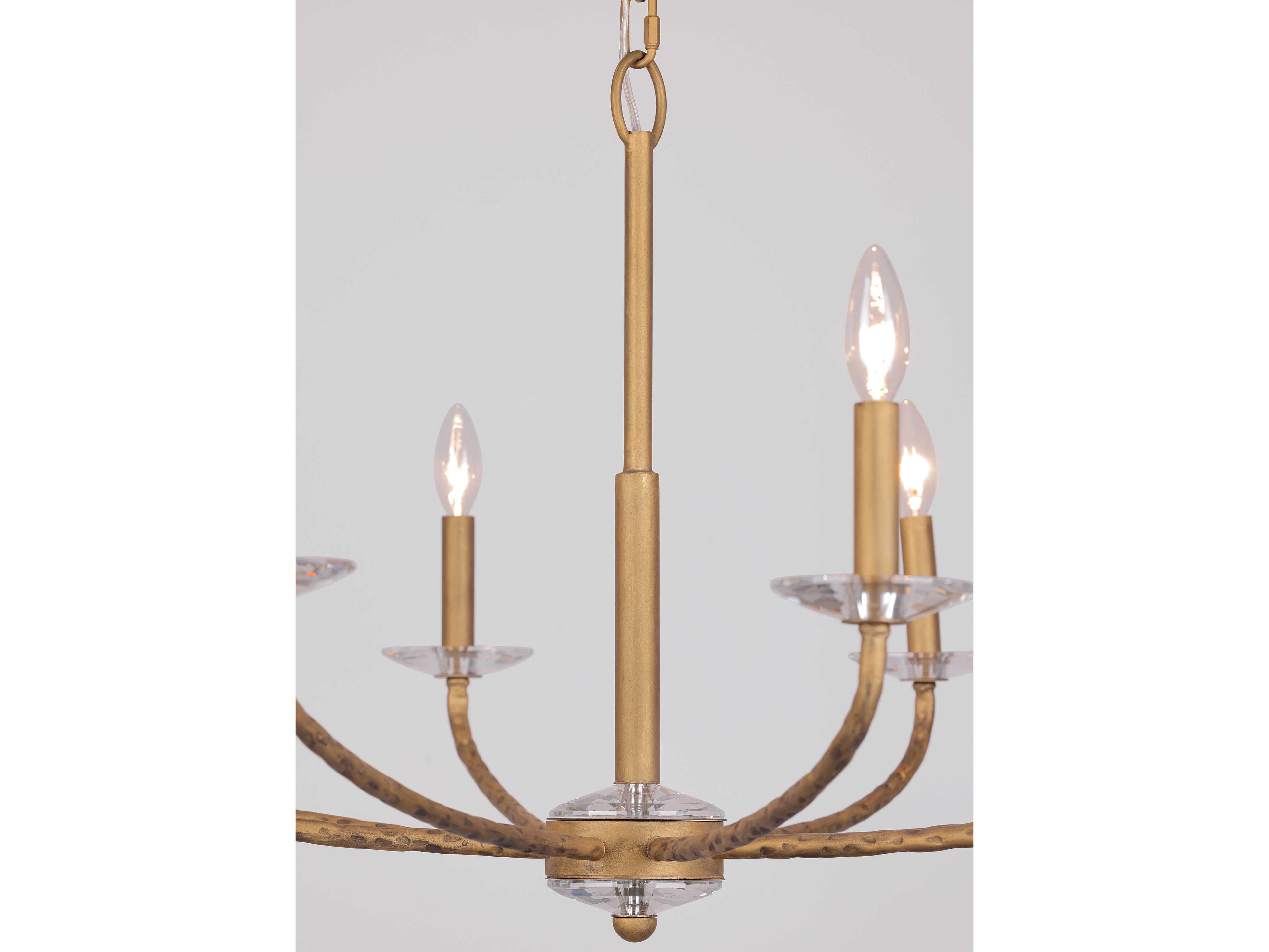 Minka Lavery Atella 6-Light Ashen Gold Candelabra Chandelier