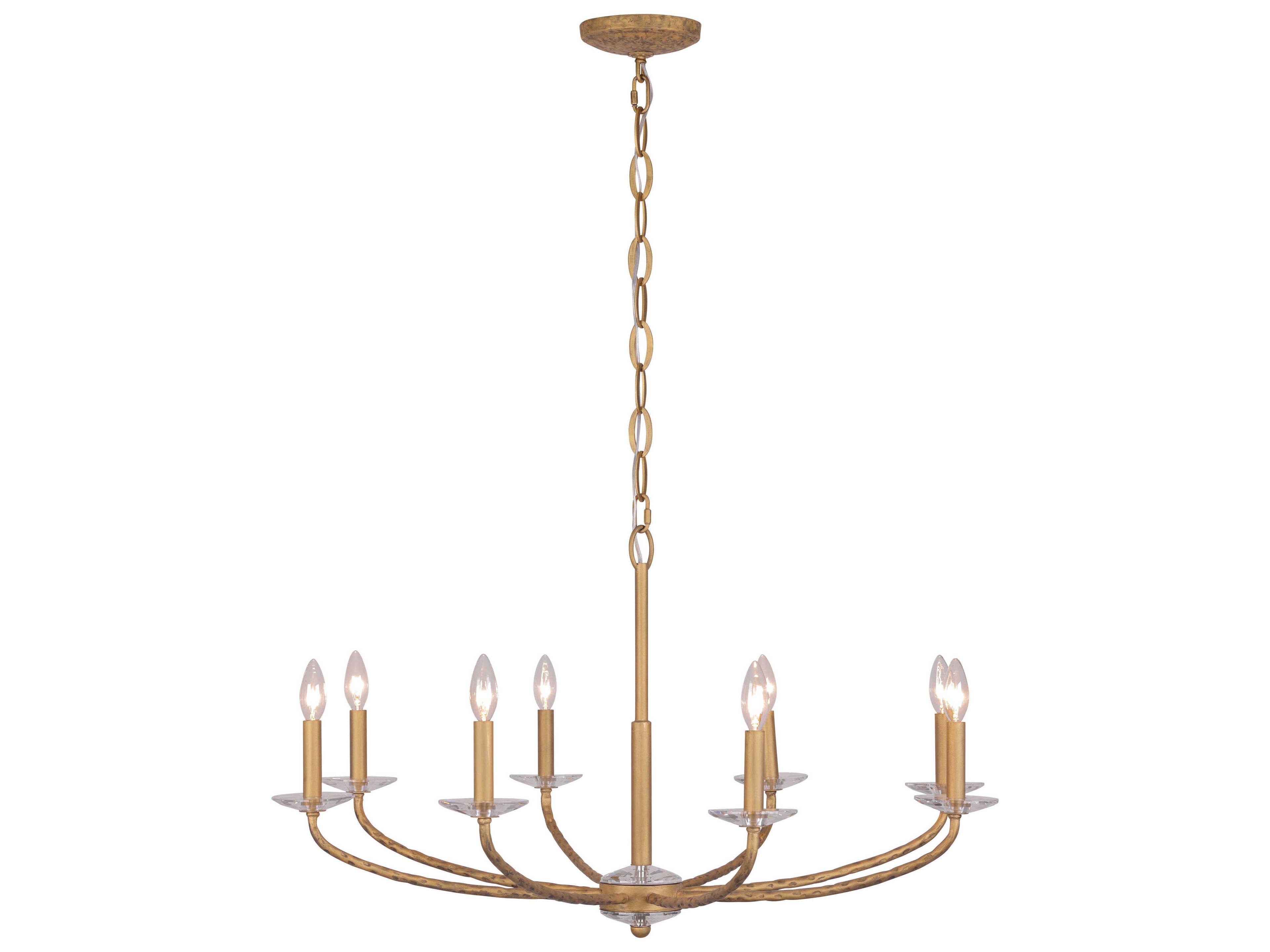 Minka Lavery Atella 8-Light Ashen Gold Candelabra Chandelier