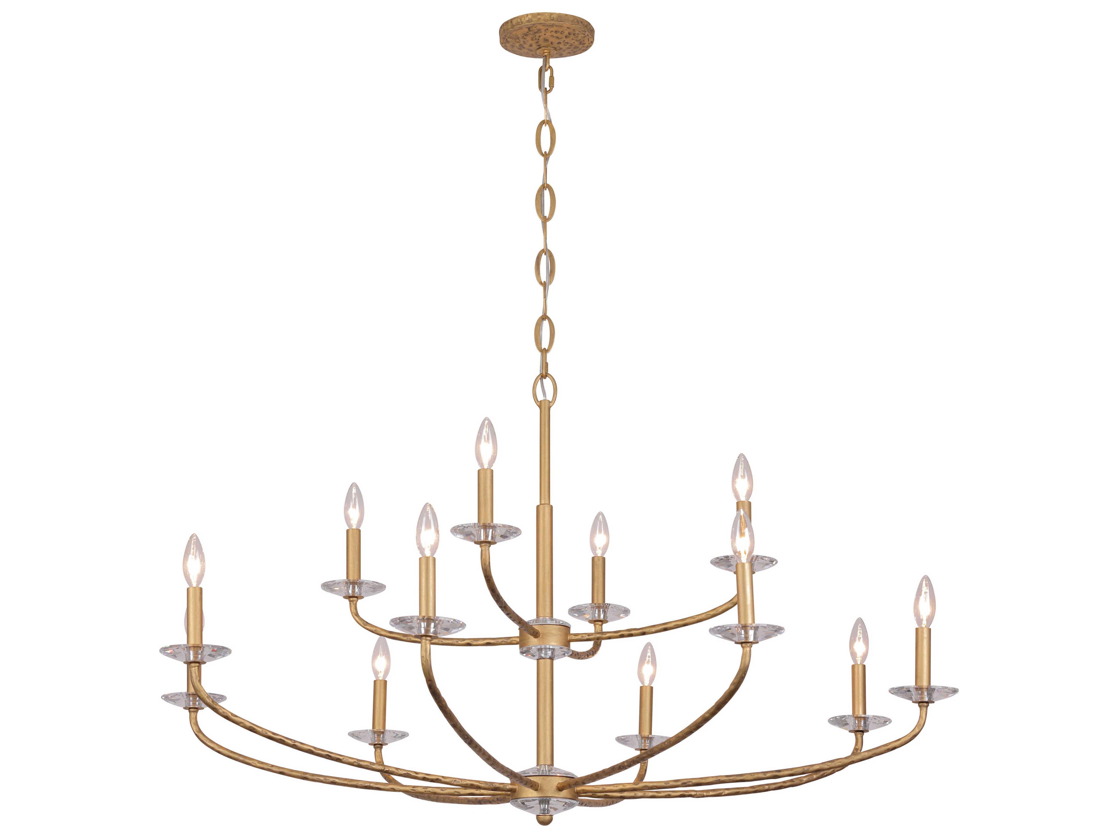 Minka Lavery Atella 12-Light Ashen Gold Candelabra Chandelier