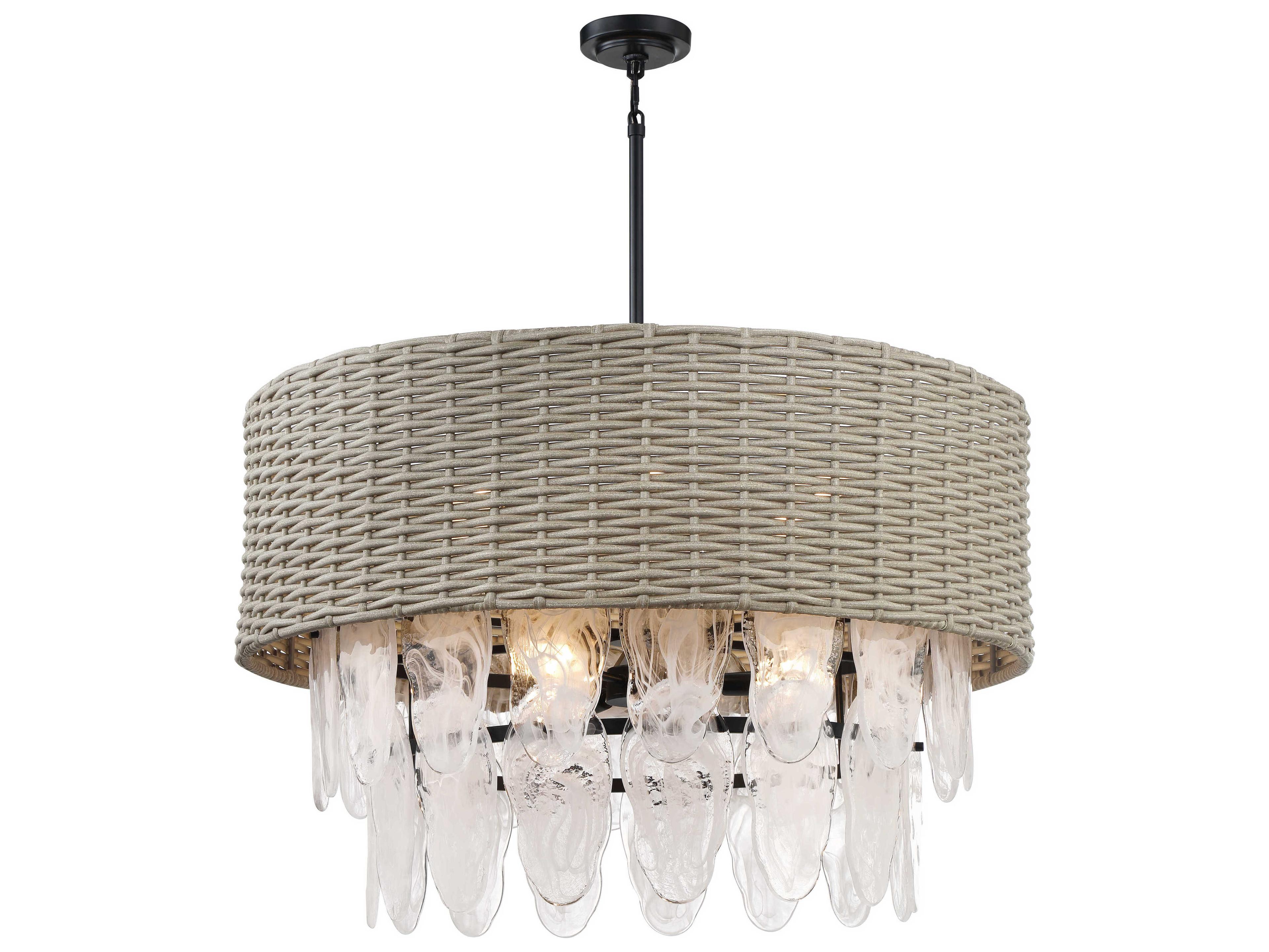 Minka Lavery Breakers Isle 9-Light Coal Black Tiered Pendant