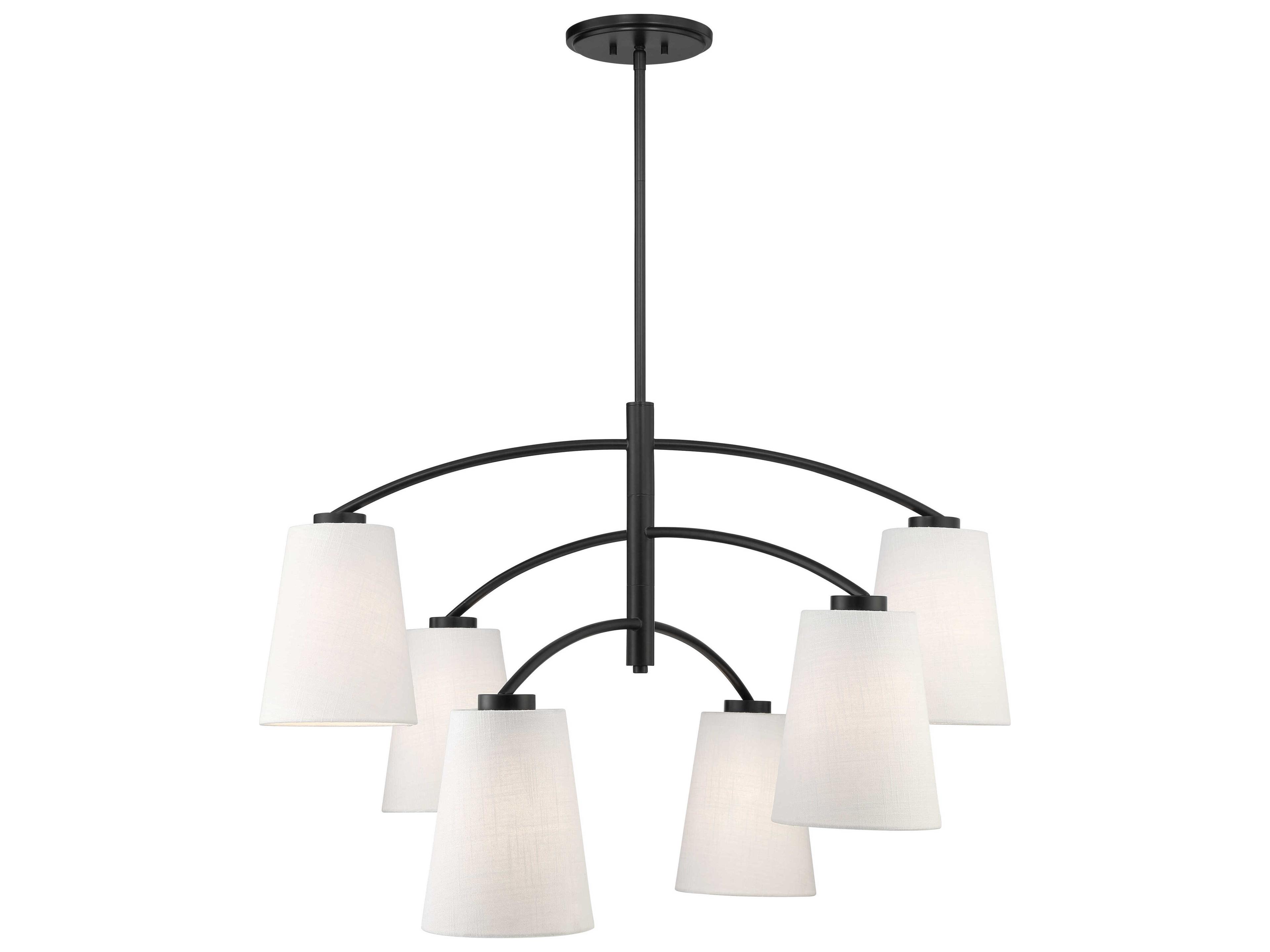 Minka Lavery Headington 6-Light Coal Black Empire Chandelier