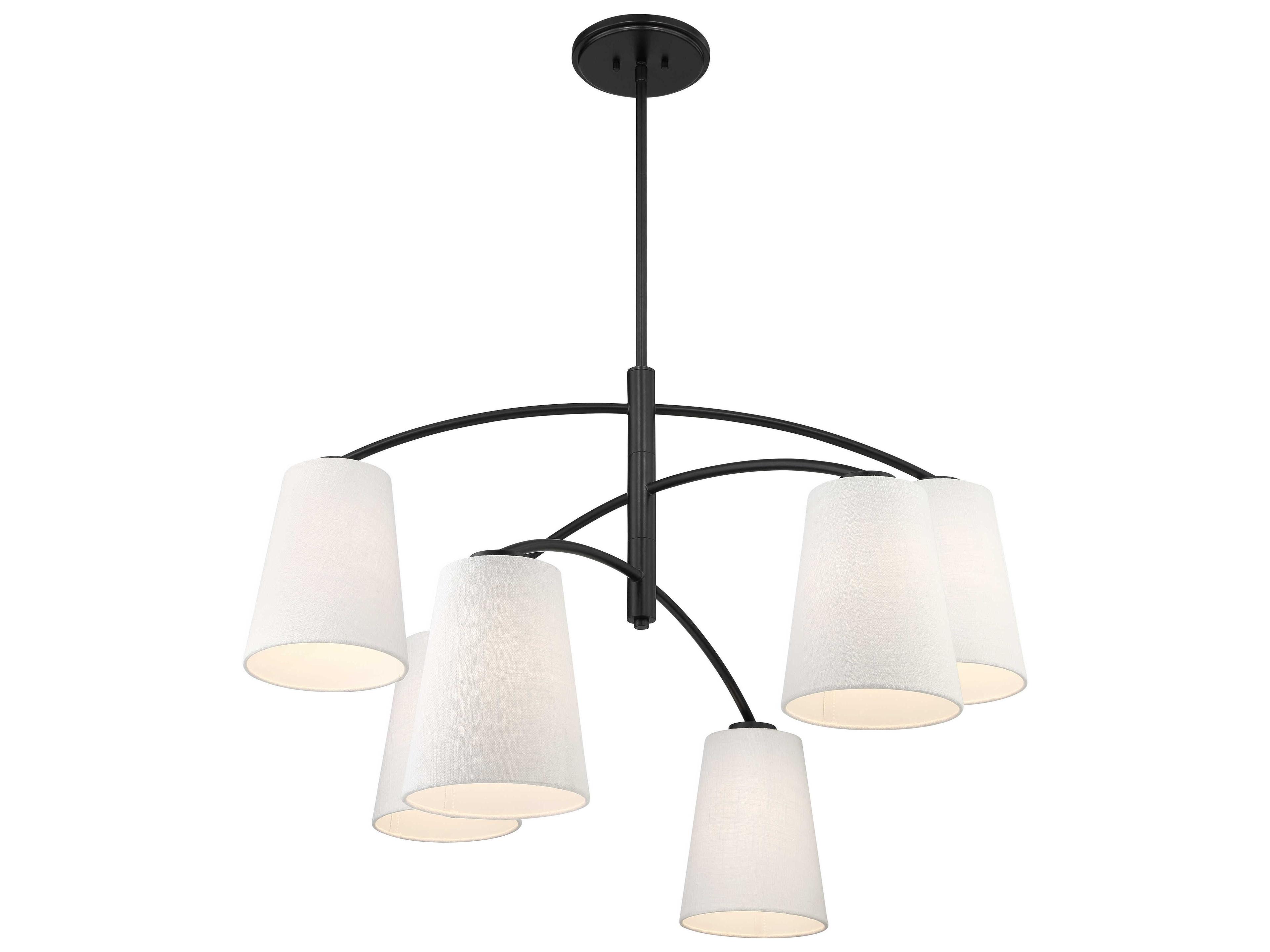 Minka Lavery Headington 6-Light Coal Black Empire Chandelier