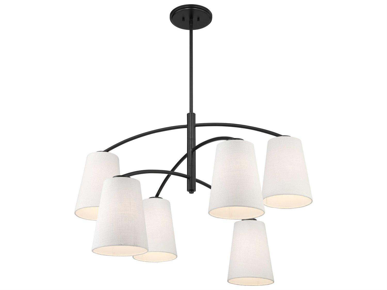 Minka Lavery Headington 6-Light Coal Black Empire Chandelier