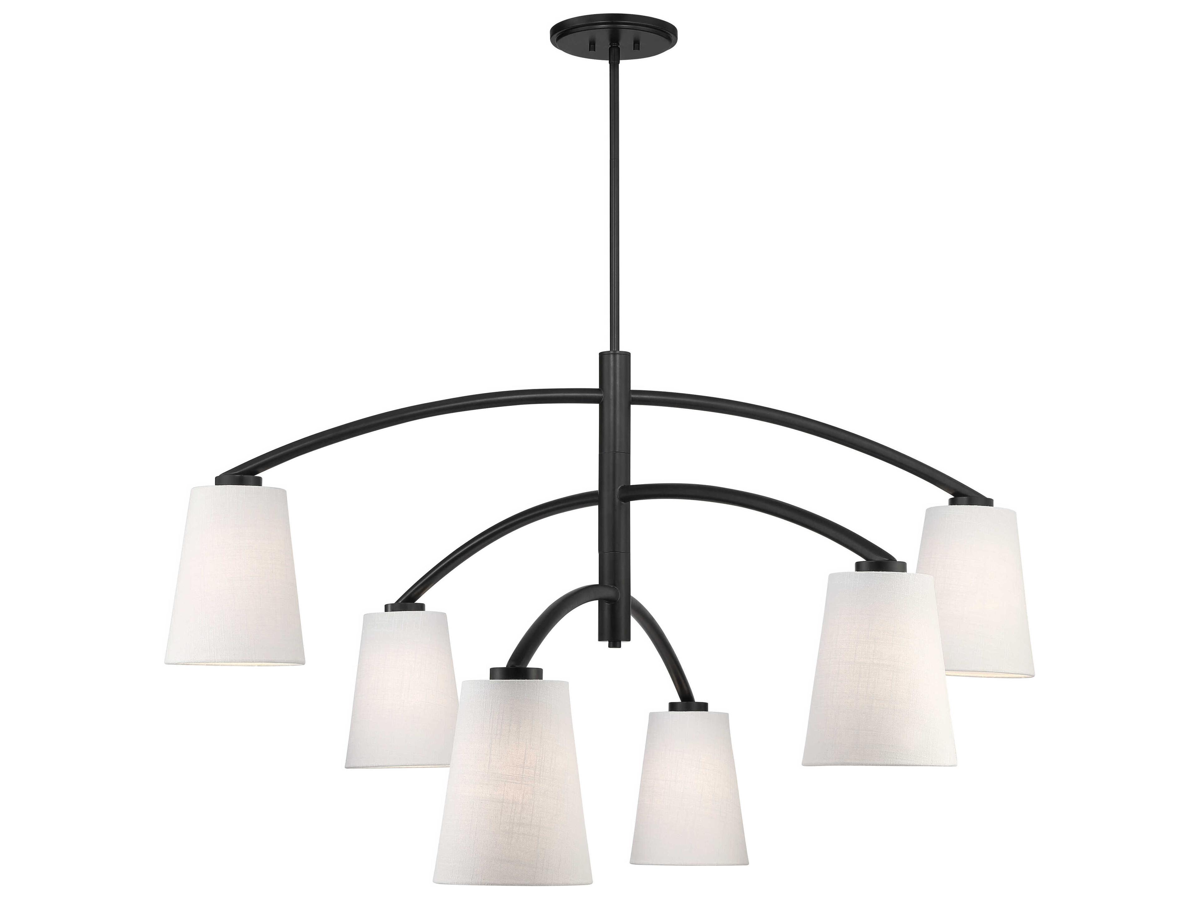 Minka Lavery Headington 6-Light Coal Black Empire Chandelier