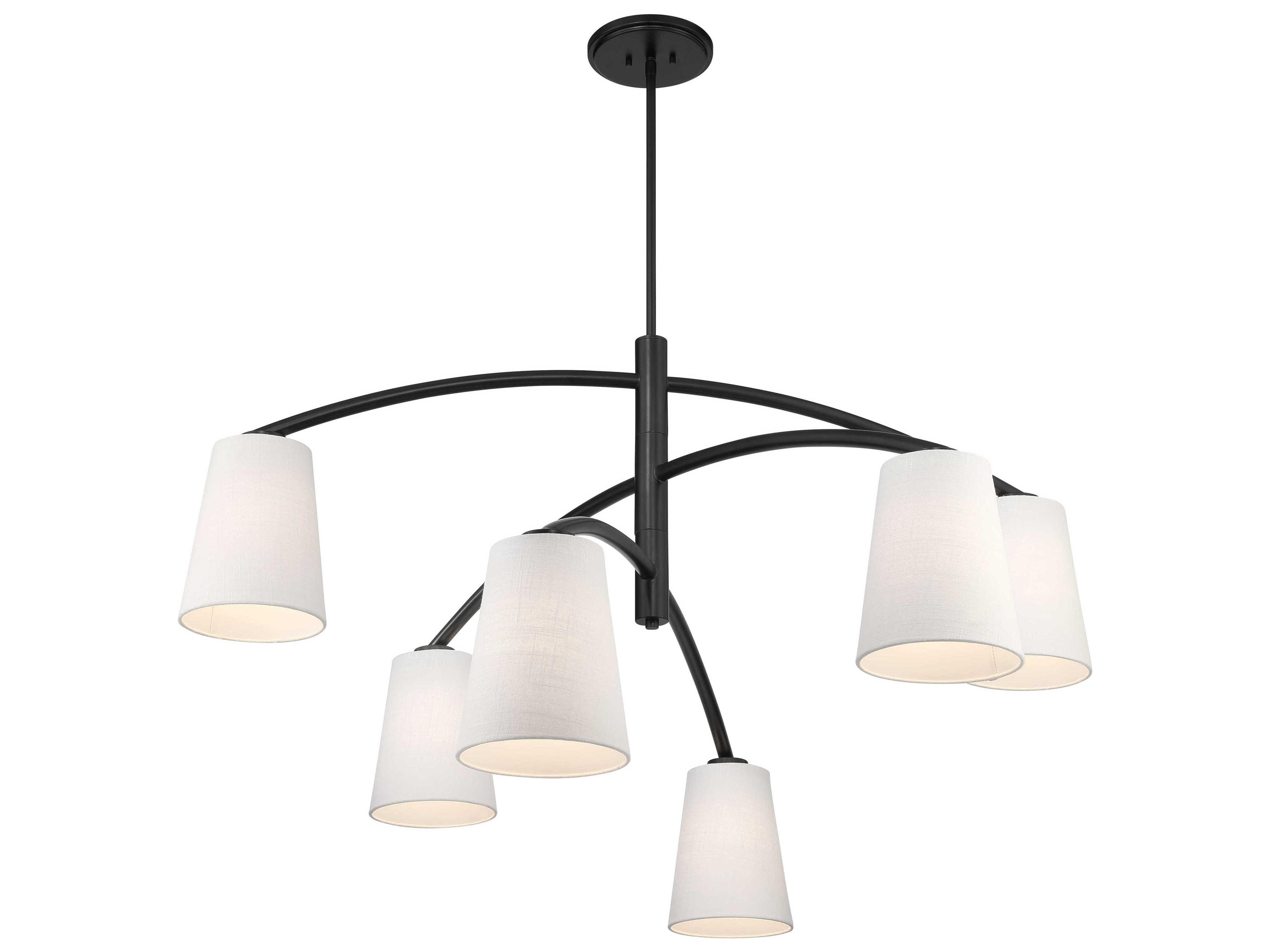 Minka Lavery Headington 6-Light Coal Black Empire Chandelier