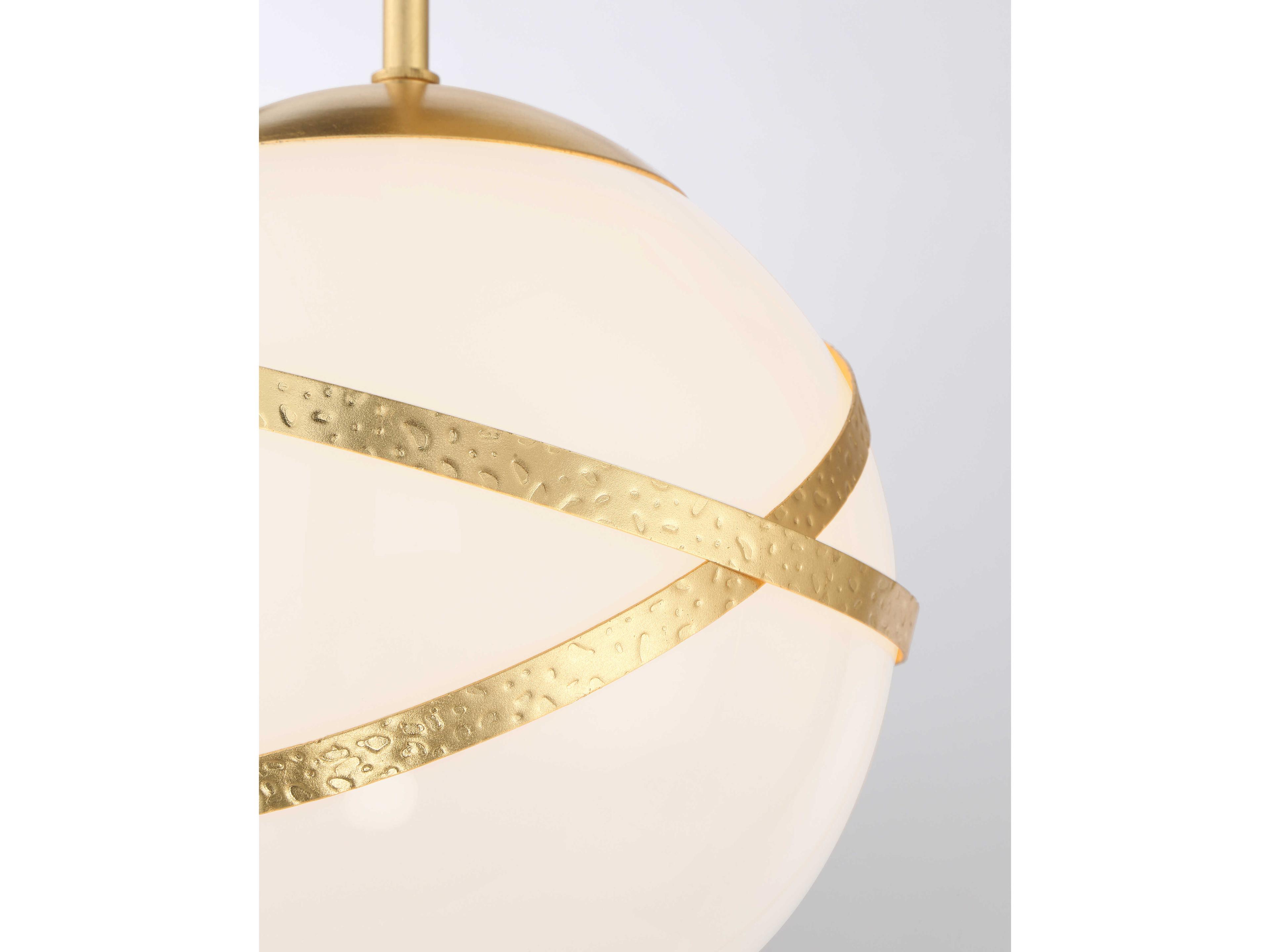 Minka Lavery Atlys 3-Light Spring Gold Leaf Globe Pendant