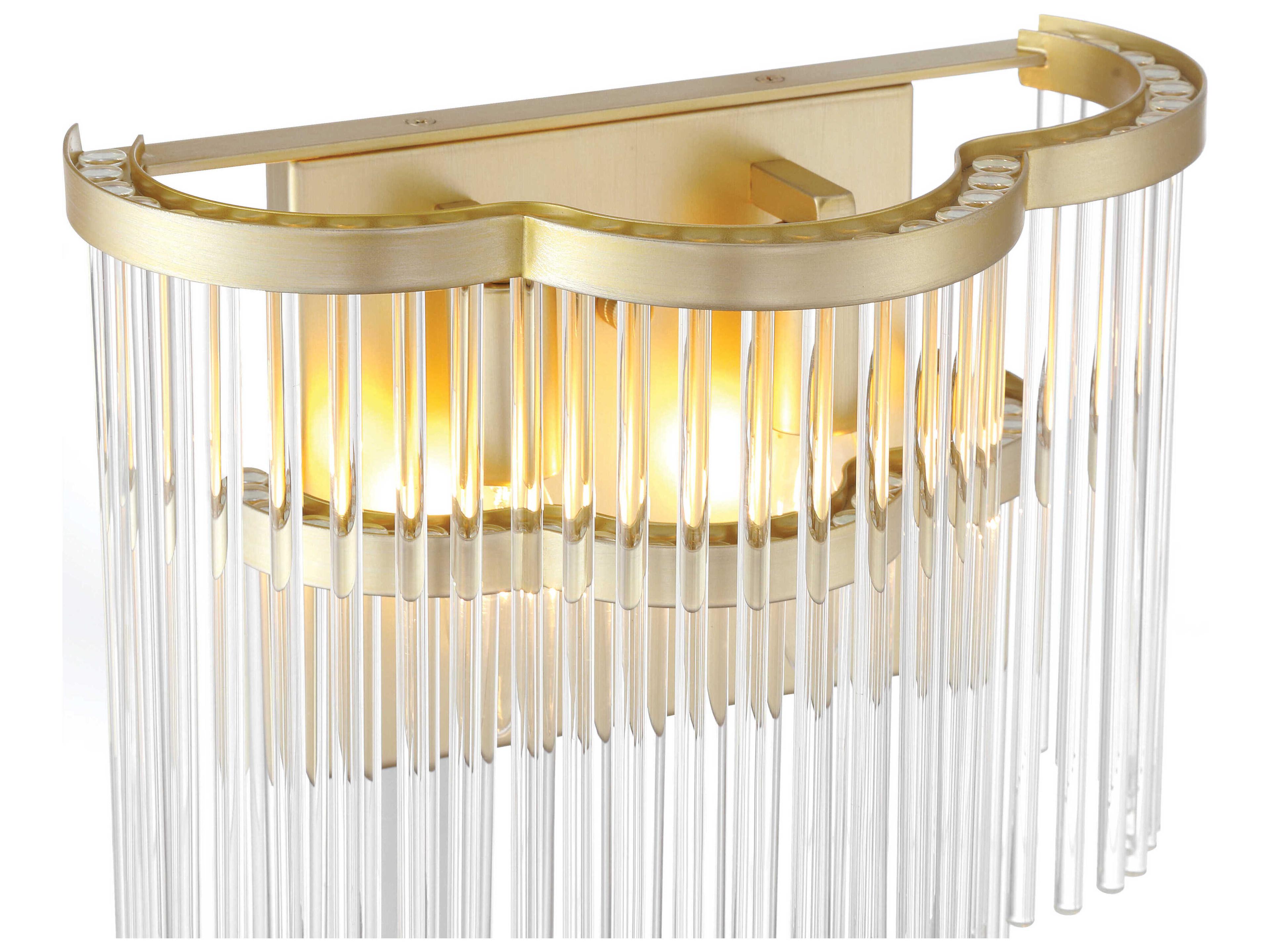 Minka Lavery Azura 2-Light Heirloom Brass Wall Sconce