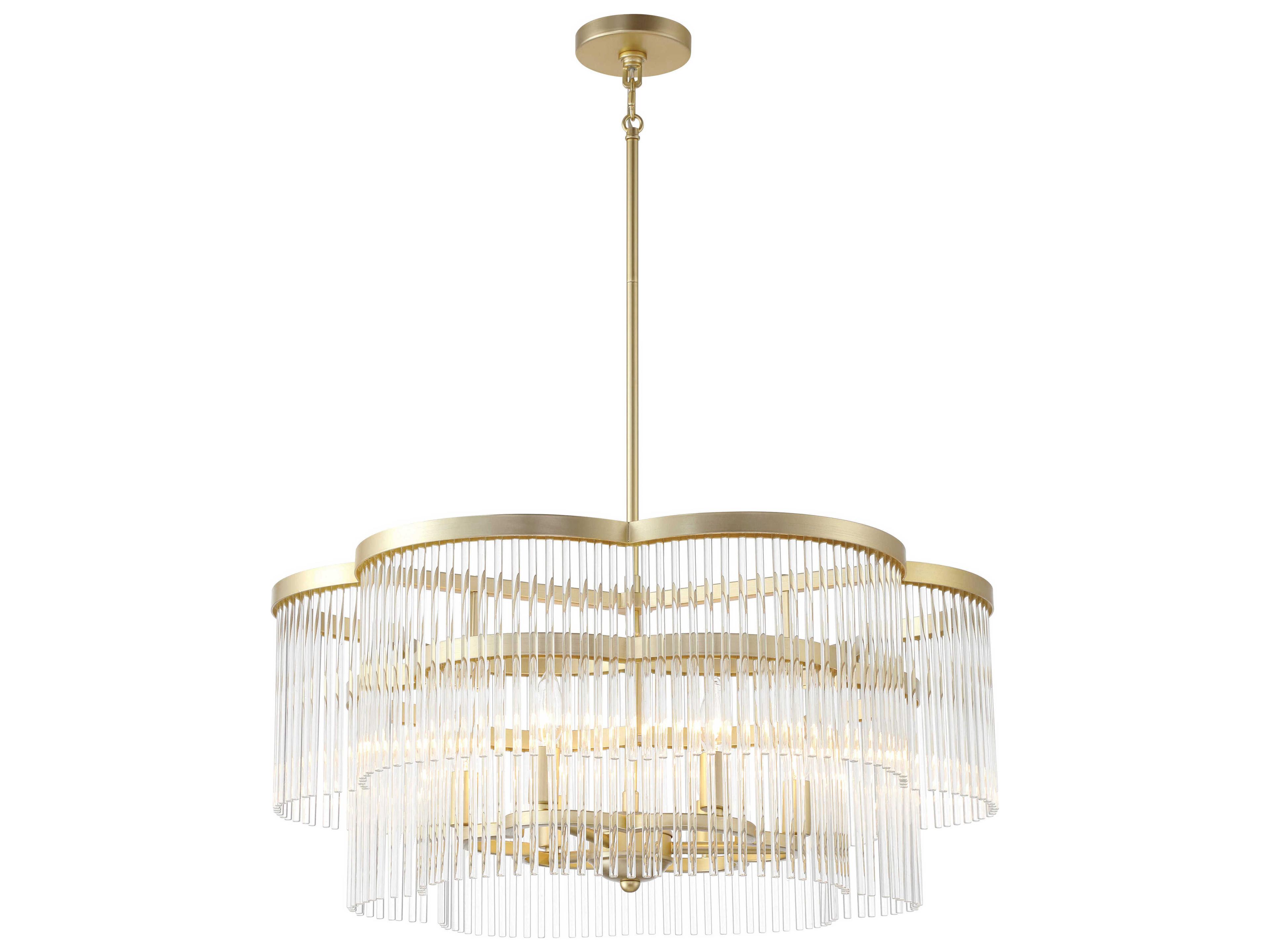 Minka Lavery Azura 6-Light Heirloom Brass Tiered Pendant