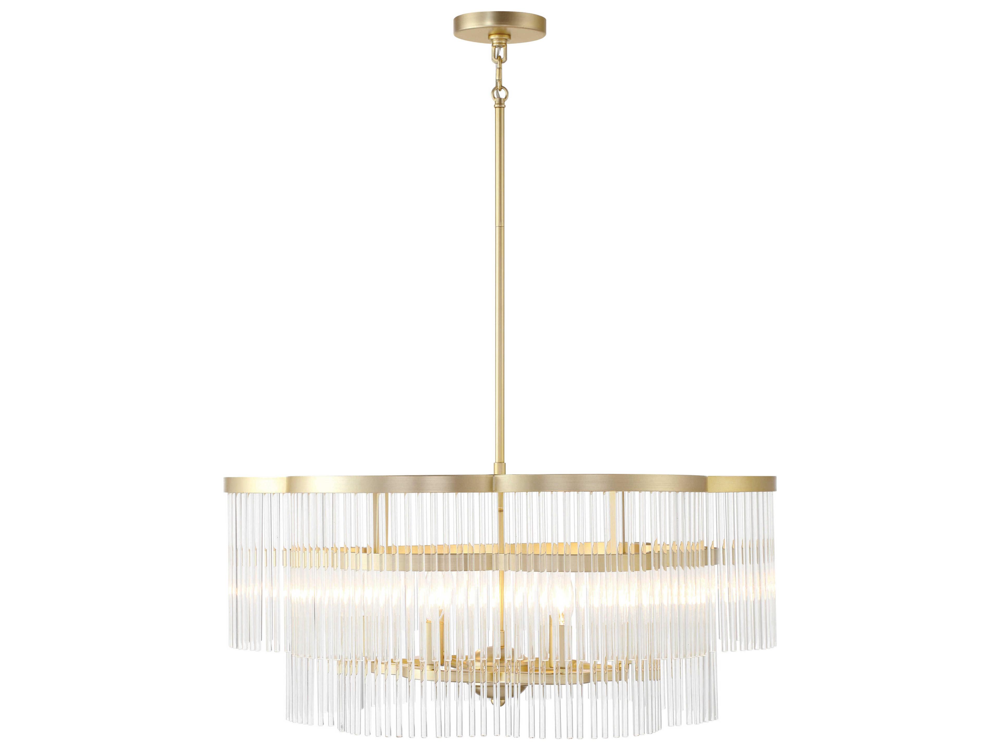 Minka Lavery Azura 6-Light Heirloom Brass Tiered Pendant