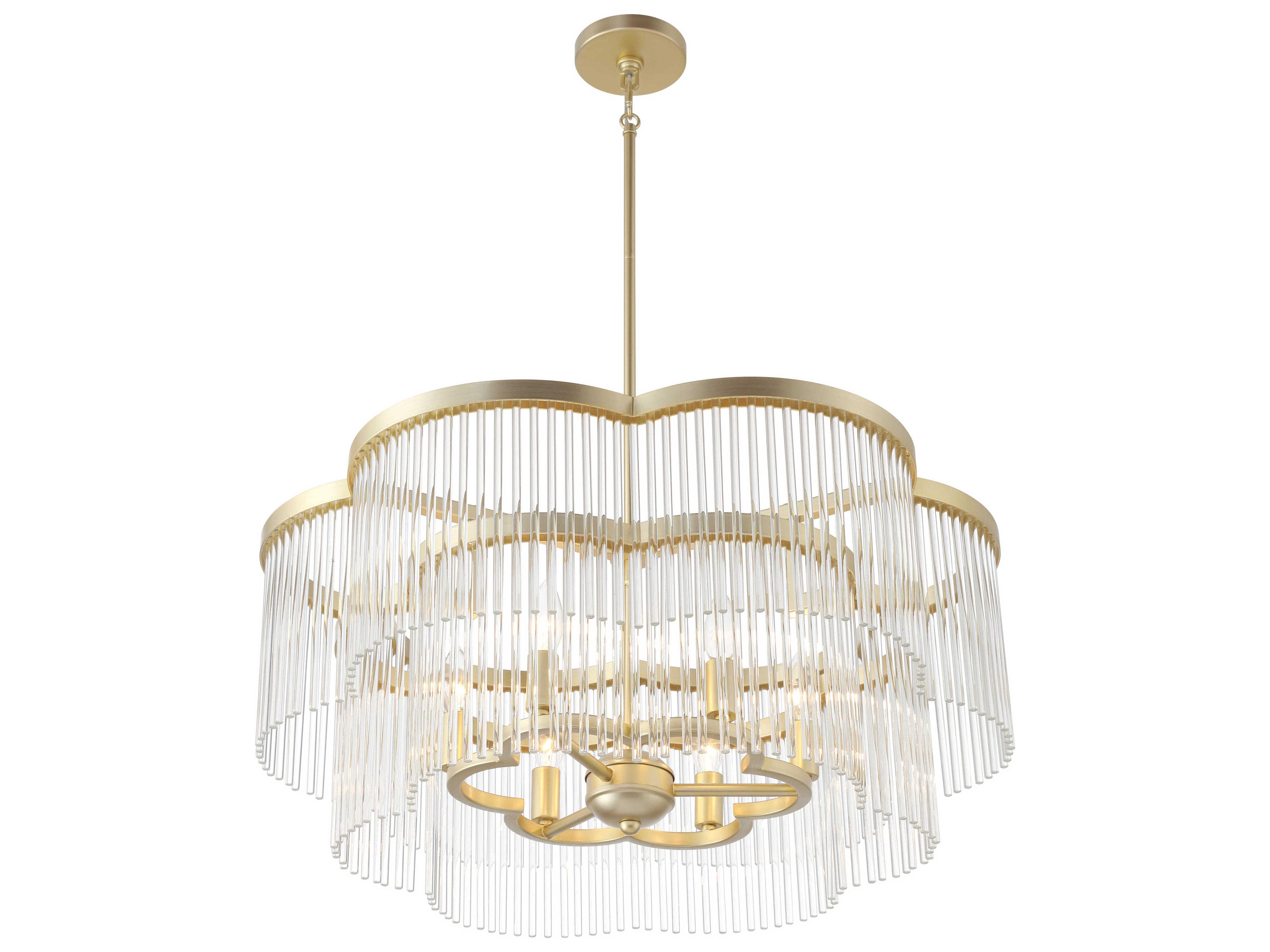 Minka Lavery Azura 6-Light Heirloom Brass Tiered Pendant