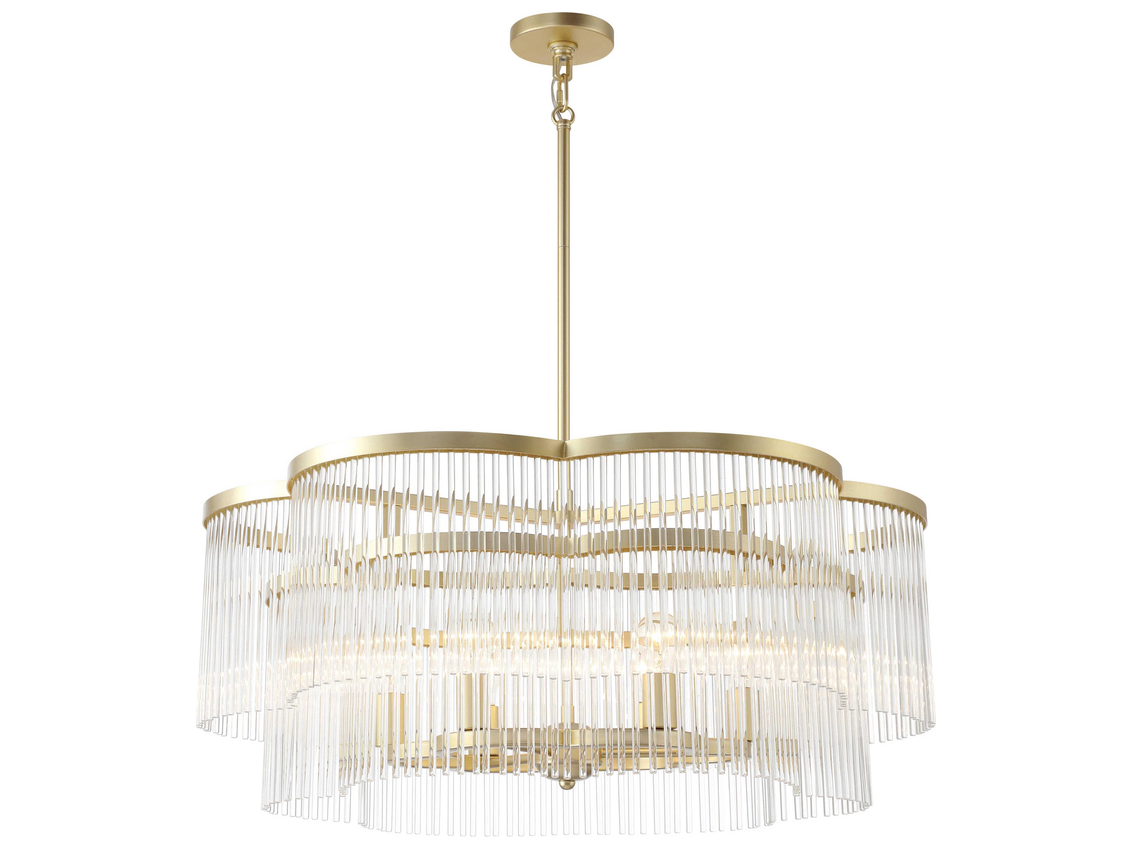 Minka Lavery Azura 6-Light Heirloom Brass Tiered Pendant